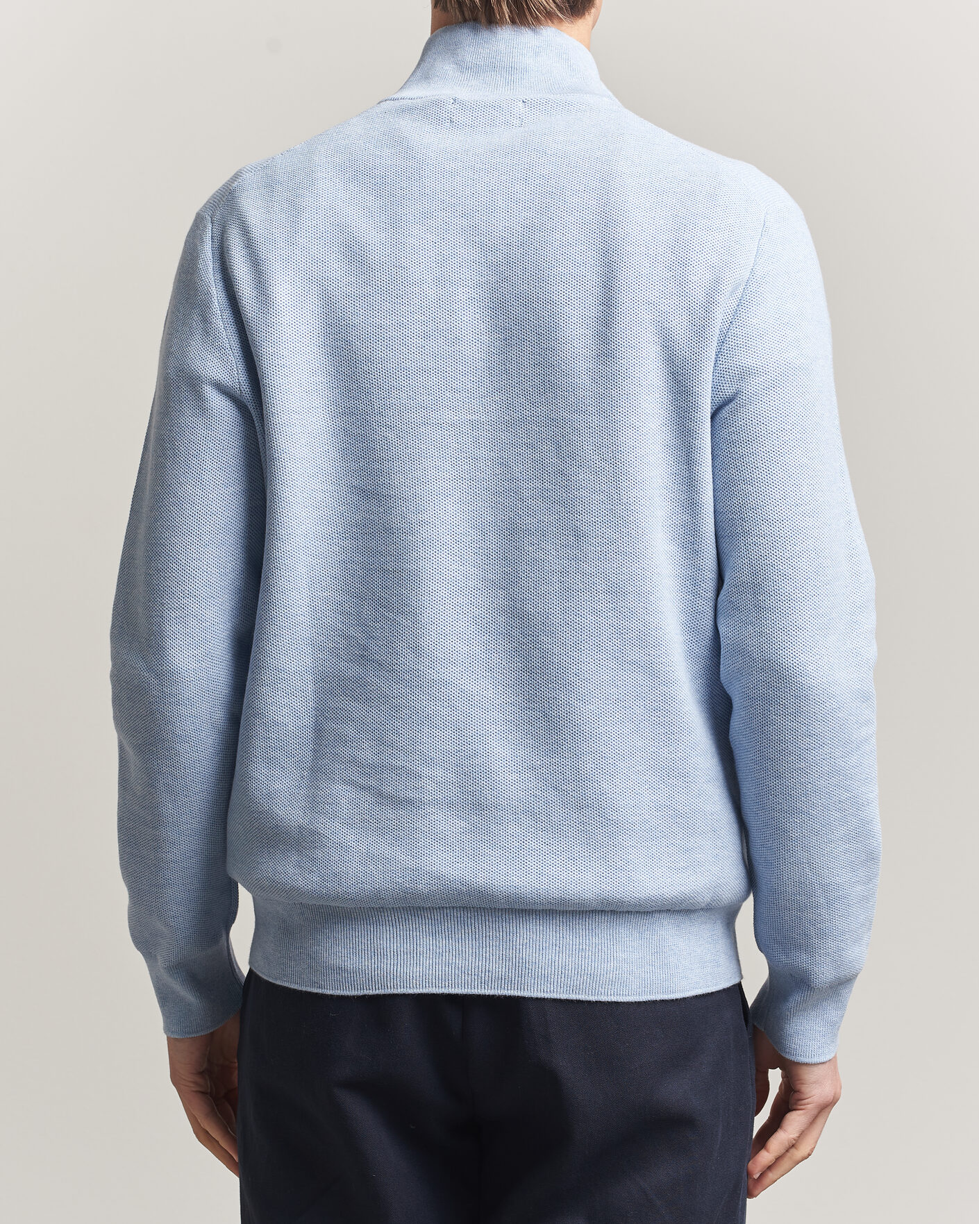 Polo Ralph Lauren Textured Half-Zip Blue Hyacinth Heather at