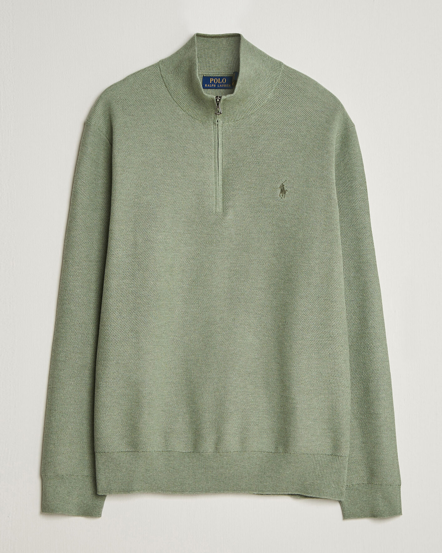 Polo Ralph Lauren Textued Half-Zip Fern Green Heather at