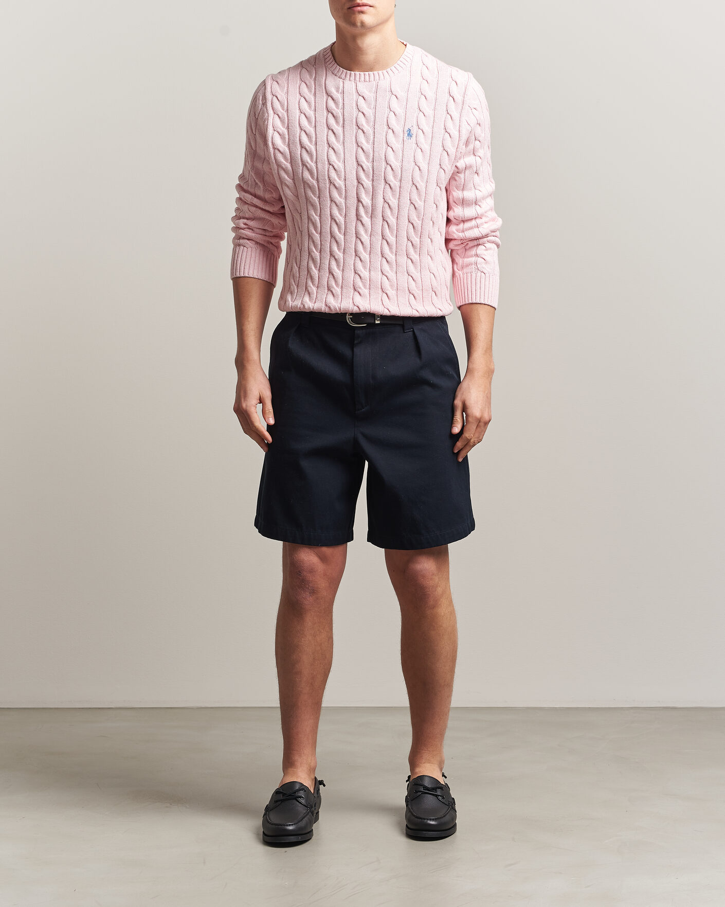 Men | Sweaters & Knitwear | Polo Ralph Lauren | Cotton Cable Pullover Ballet Pink Heather