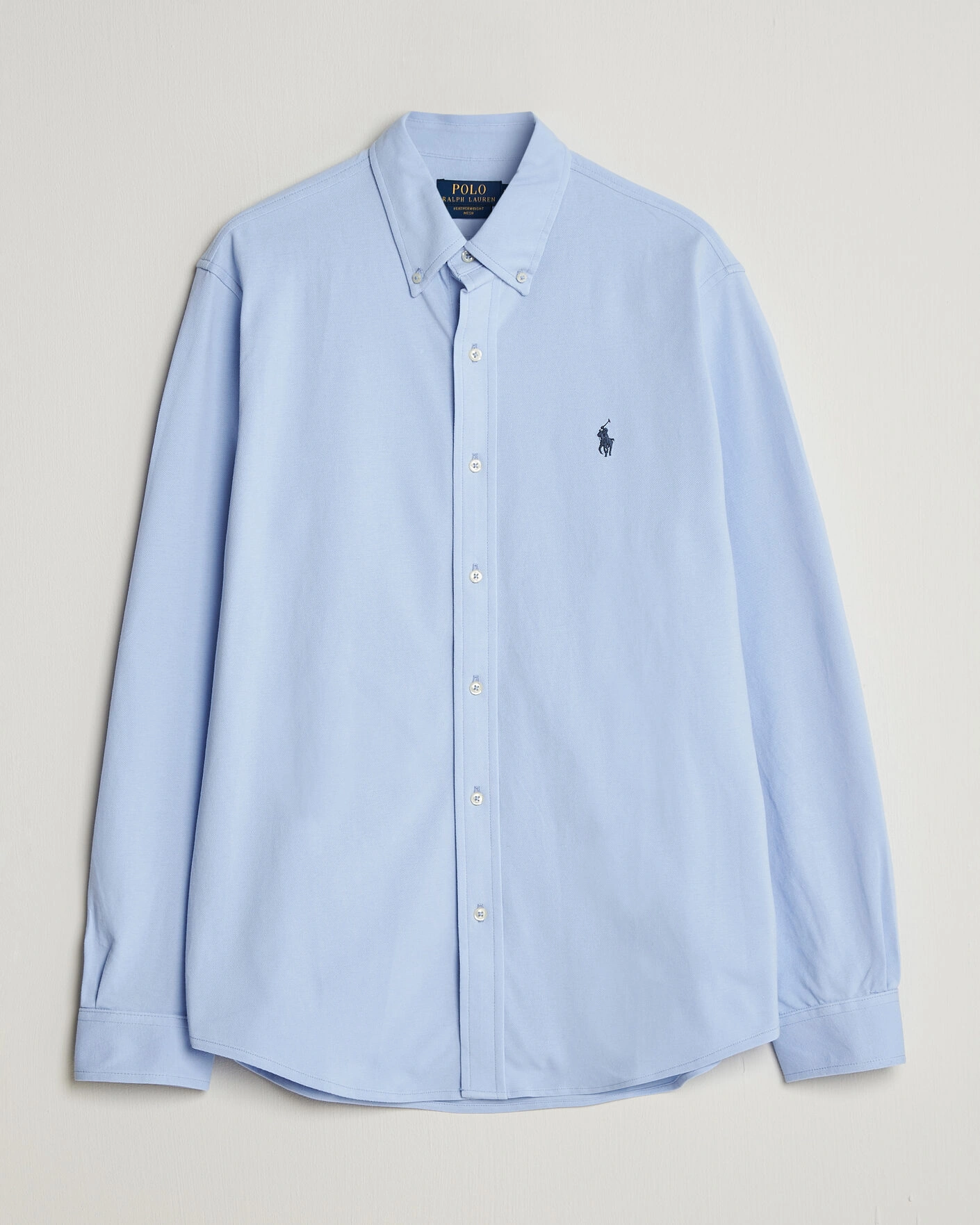 Men | Shirts | Polo Ralph Lauren | Featherweight Mesh Shirt Pebble Blue