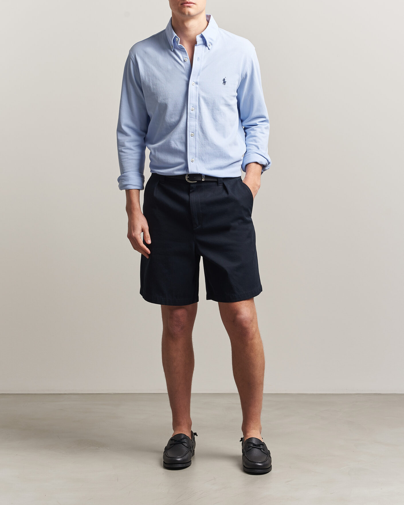 Men | Shirts | Polo Ralph Lauren | Featherweight Mesh Shirt Pebble Blue