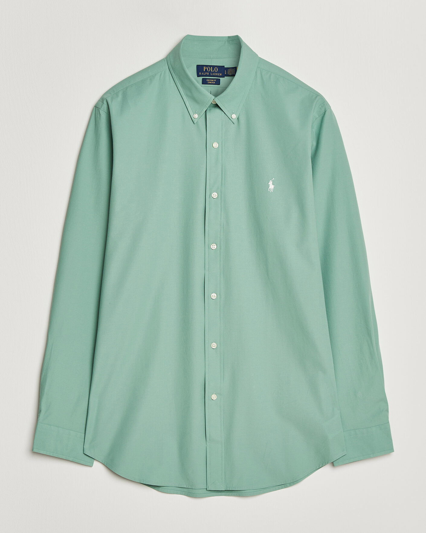 Men | Shirts | Polo Ralph Lauren | Custom Fit Poplin Shirt Faded Mint