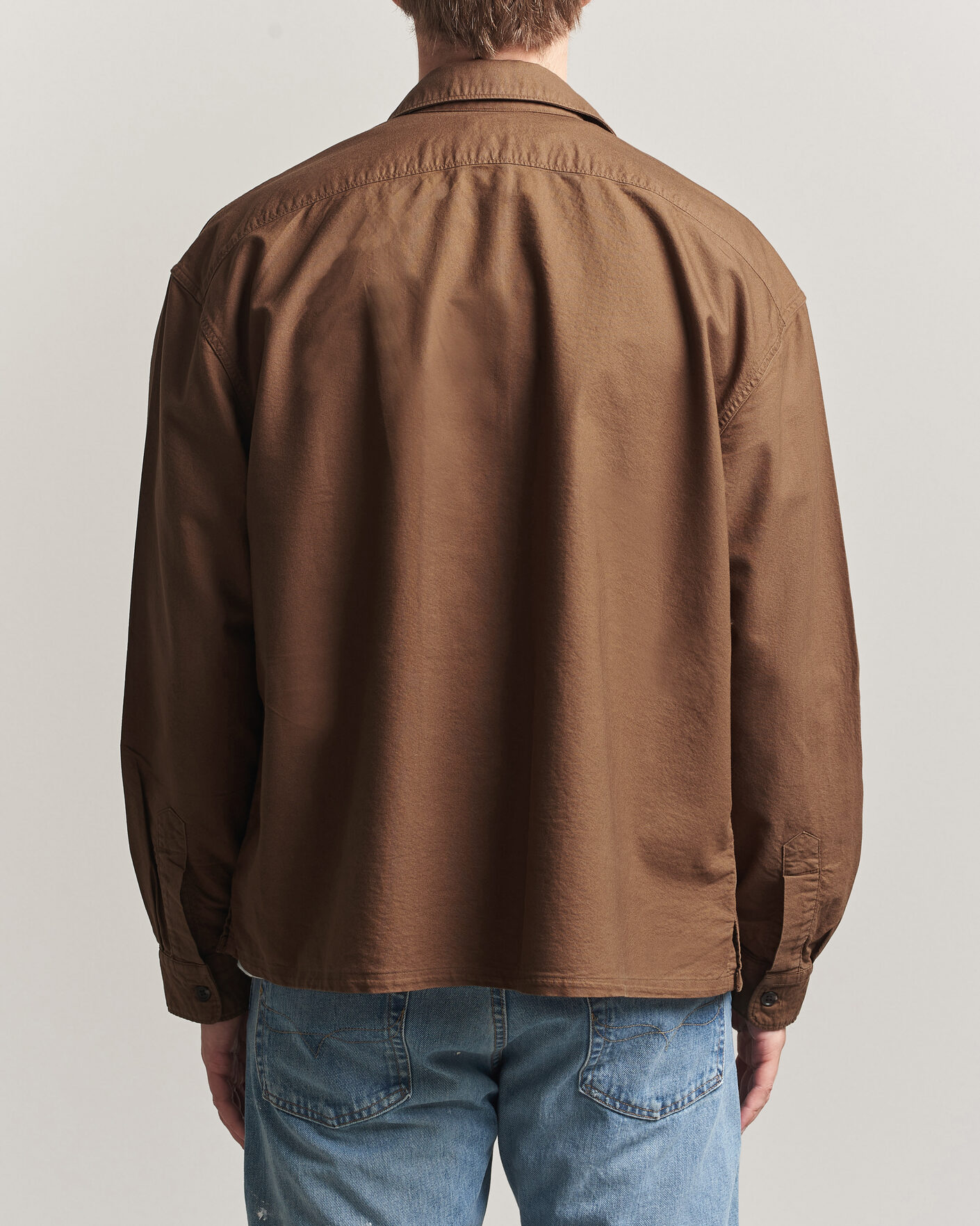 Polo Ralph Lauren Osaca Oxford Zip Overshirt Chestnut at