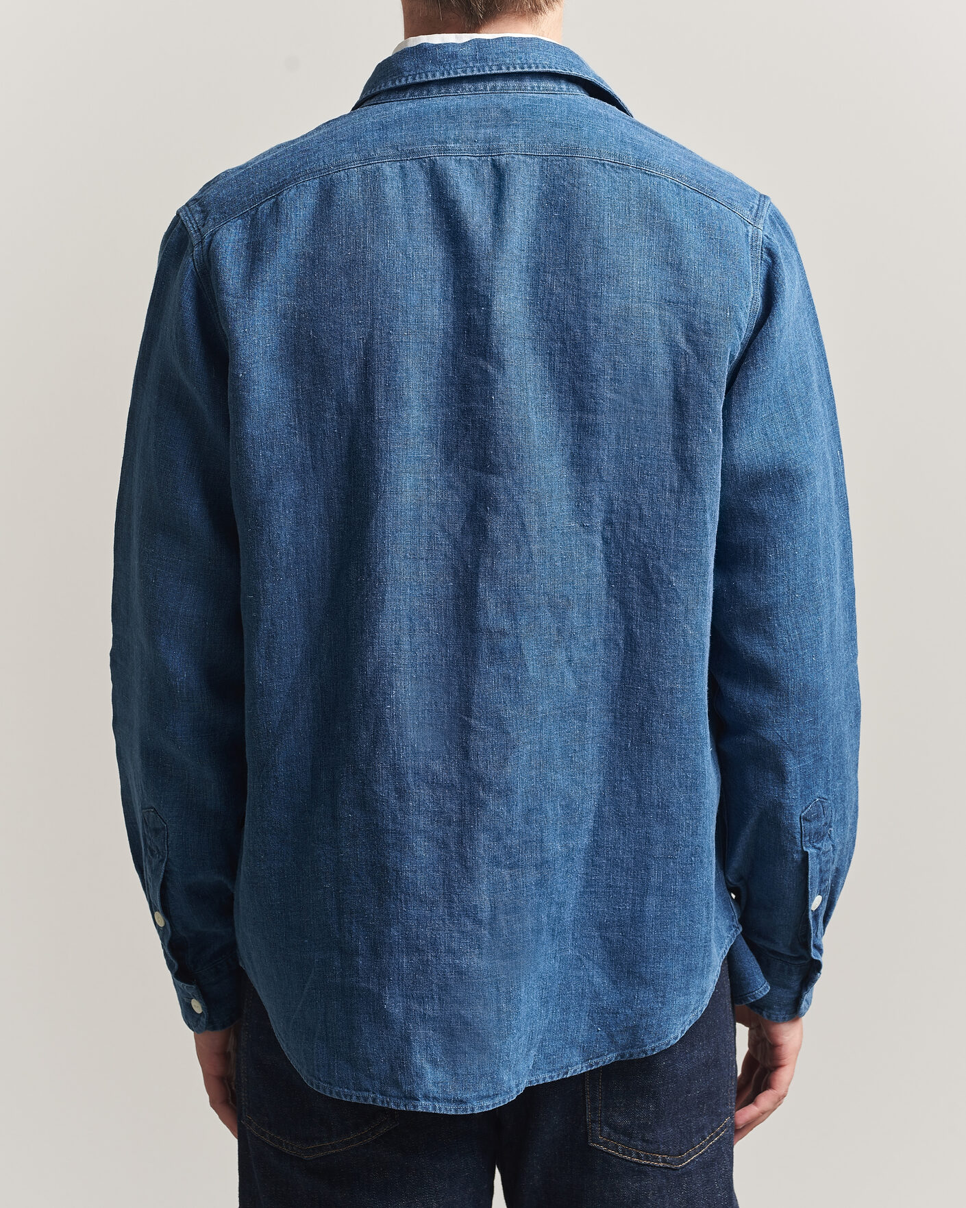 Men | Shirts | Polo Ralph Lauren | Indigo/Linen Western Shirt Medium Wash