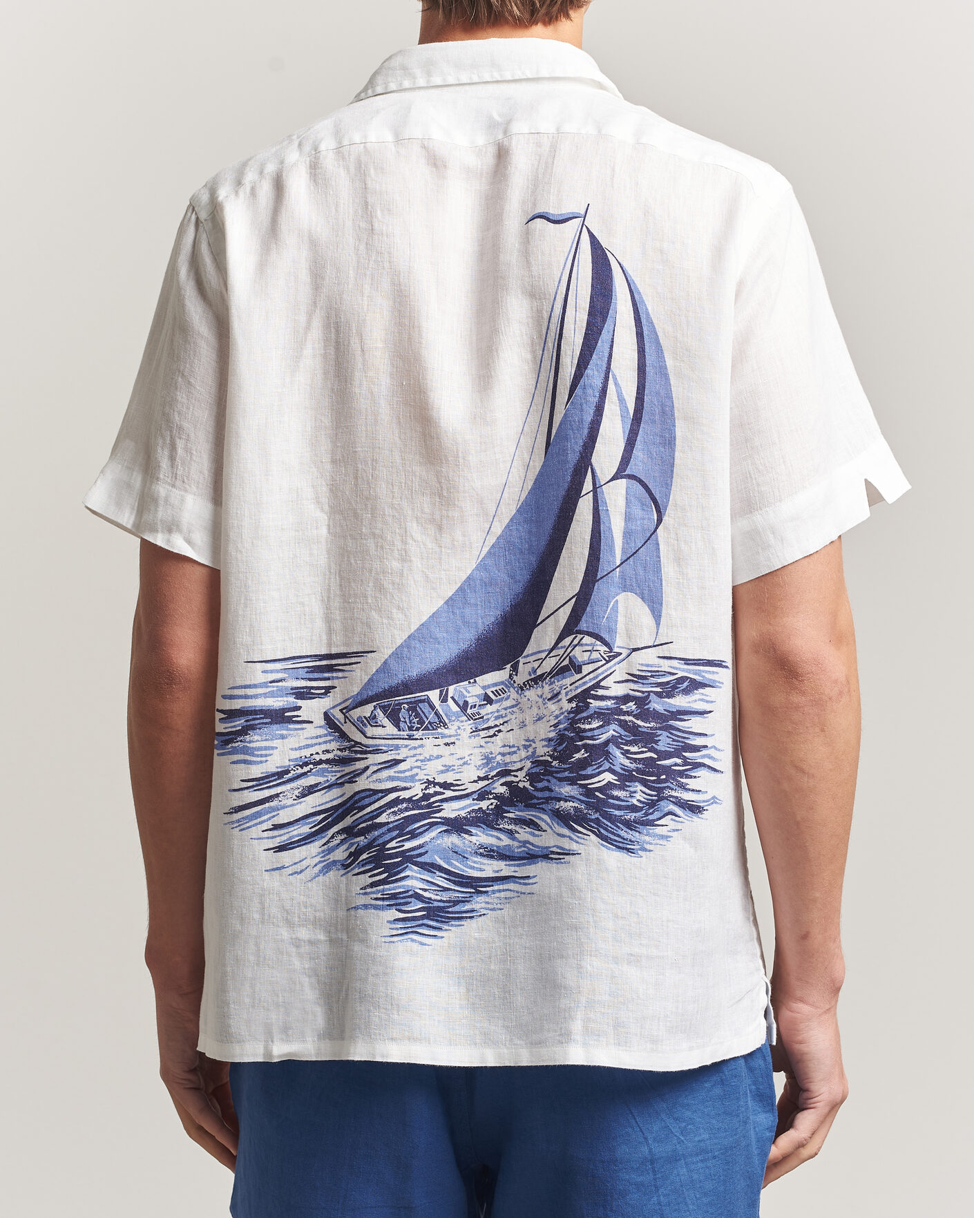Men | Shirts | Polo Ralph Lauren | Linen Camp Shirt Vintage Nautical Sail