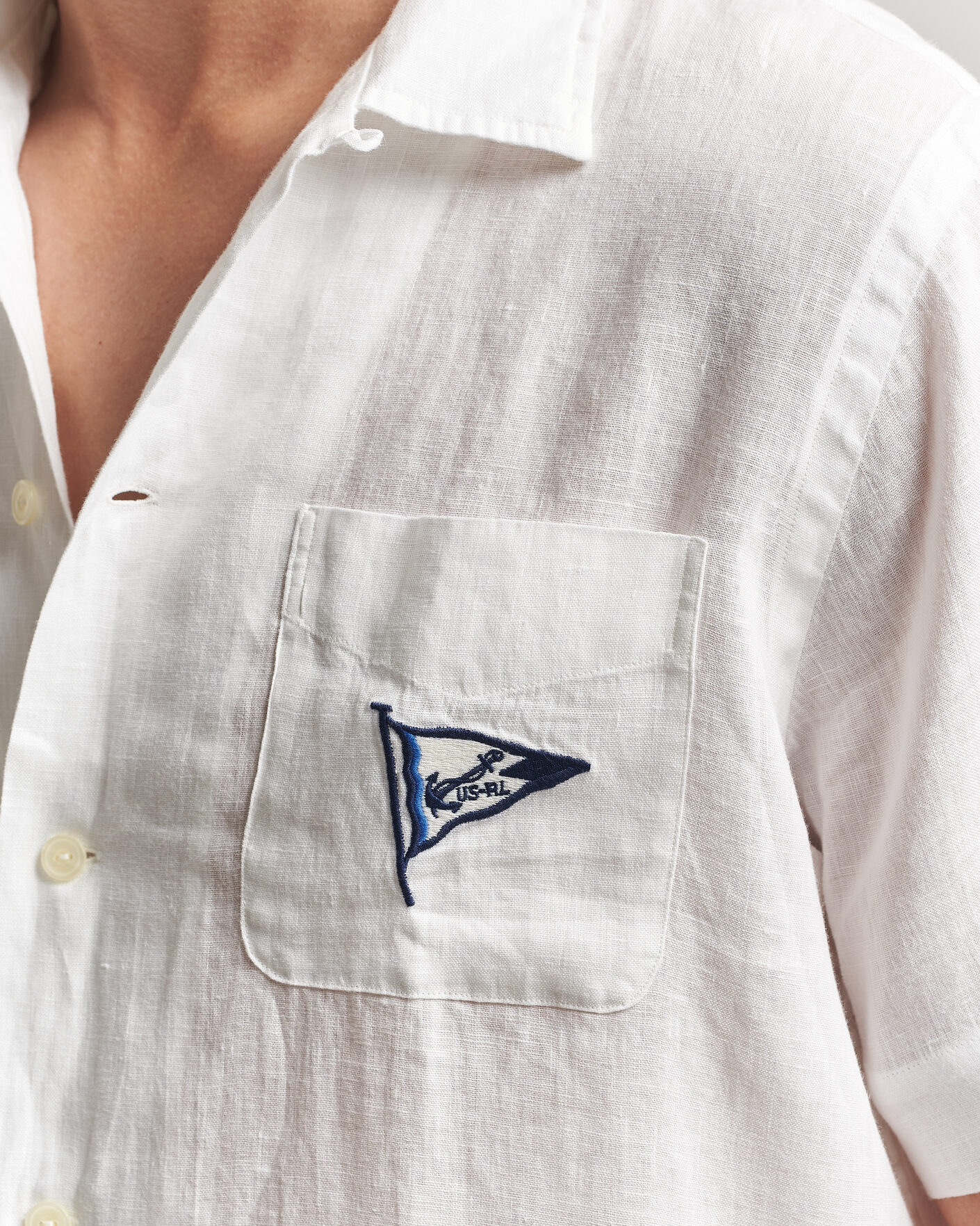 Men | Shirts | Polo Ralph Lauren | Linen Camp Shirt Vintage Nautical Sail