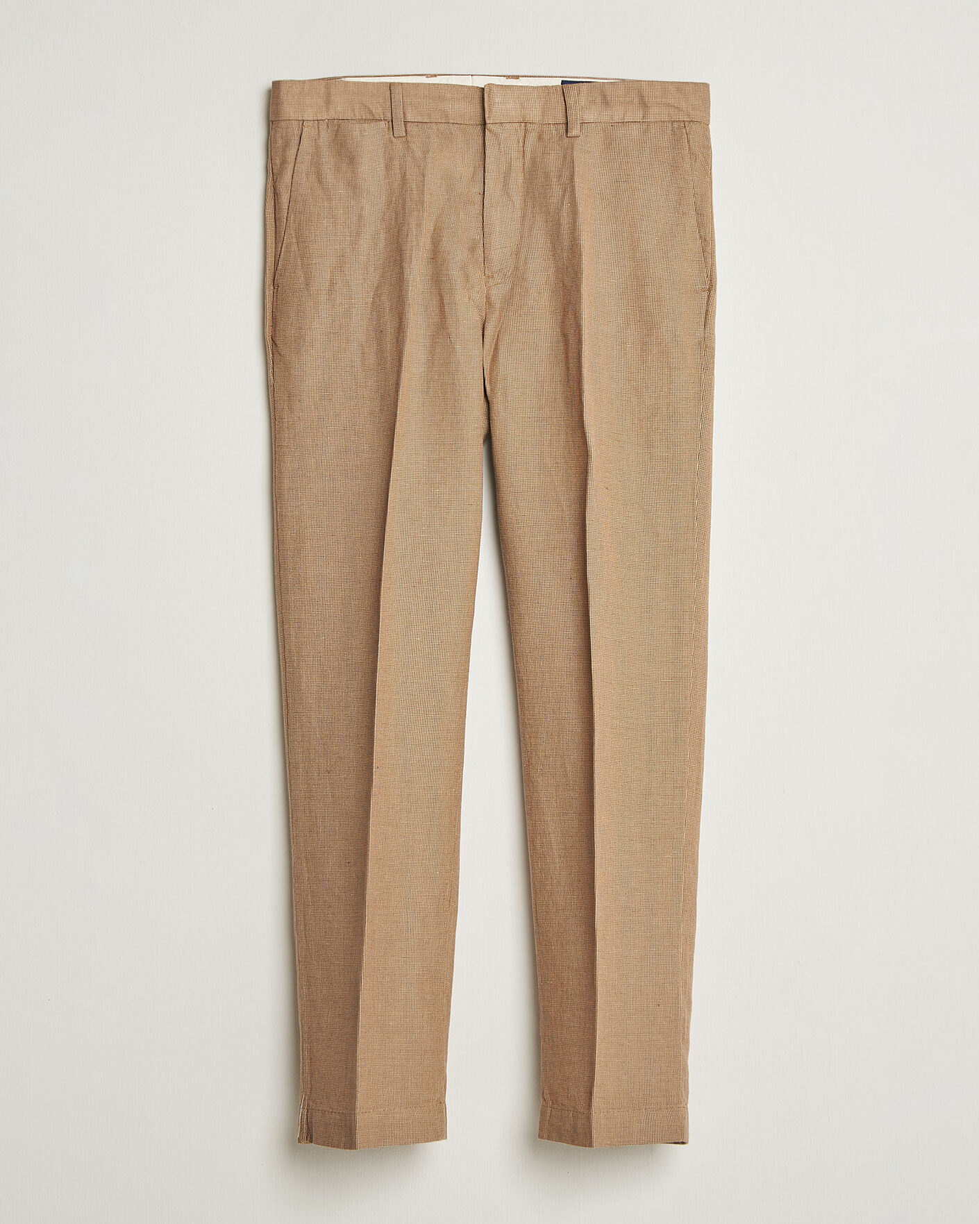 Polo Ralph Lauren Cotton/Linen Houndstooth Pants Vintage Khaki at