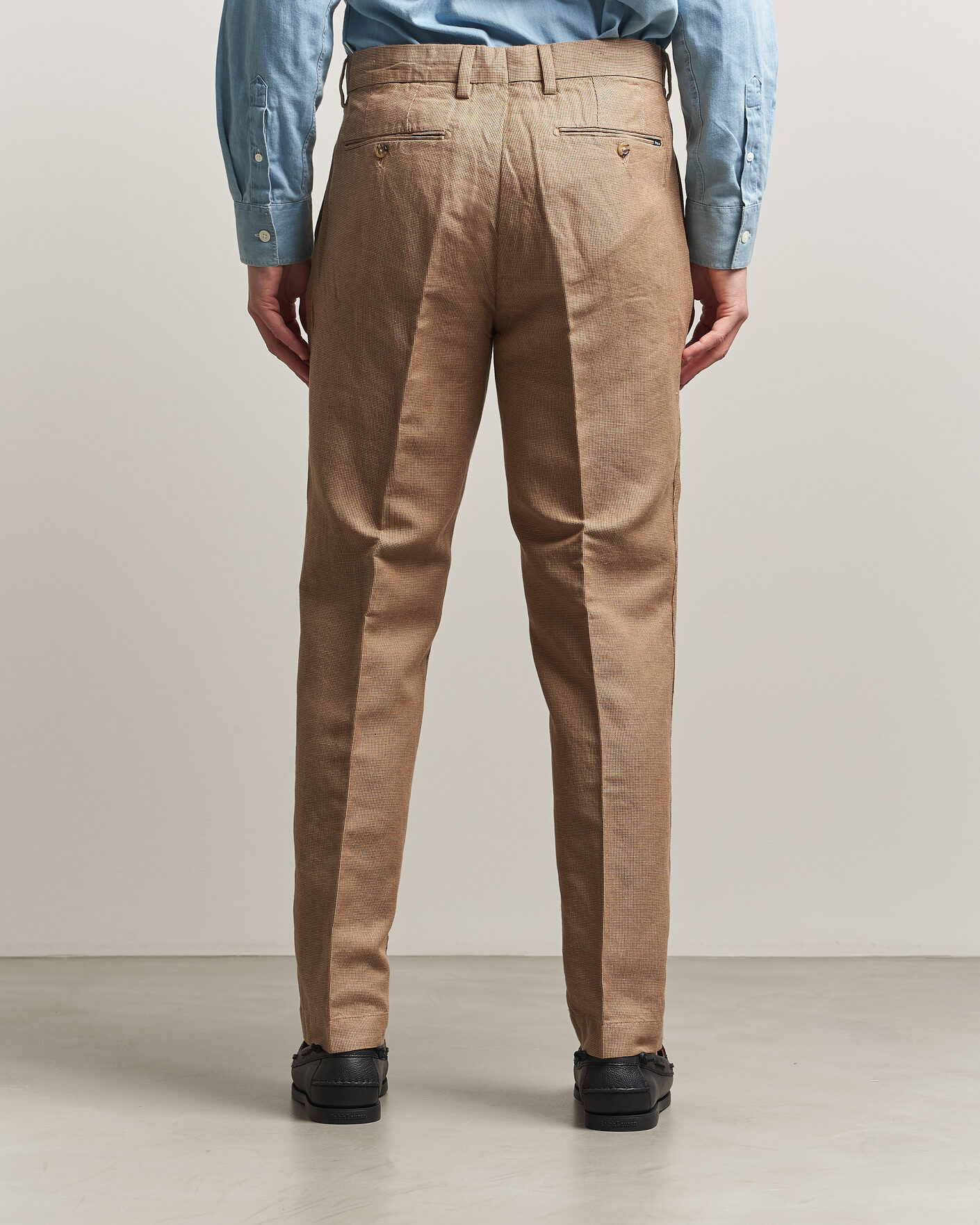 Men | Trousers | Polo Ralph Lauren | Cotton/Linen Houndstooth Pants Vintage Khaki