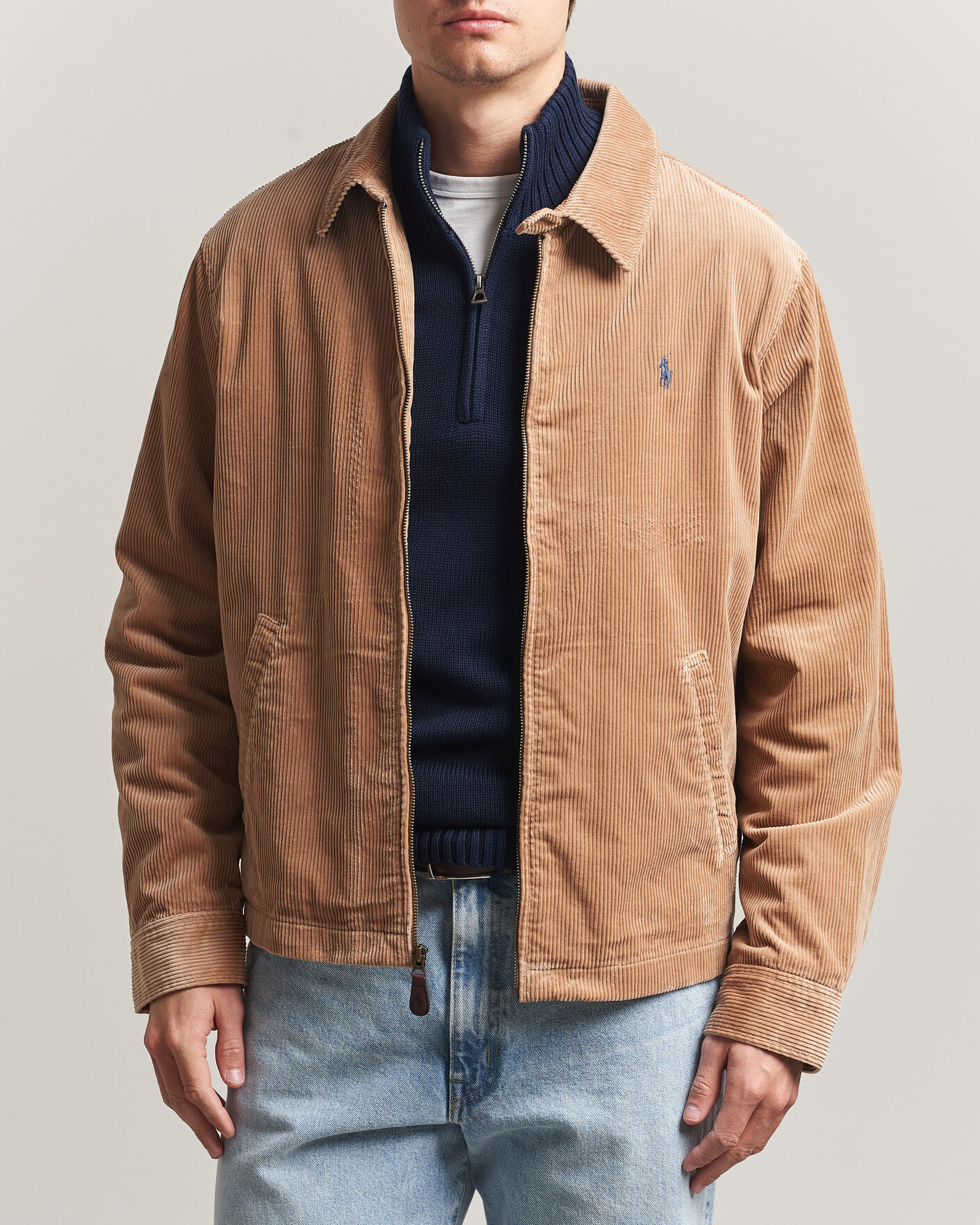 Men | Coats & Jackets | Polo Ralph Lauren | Wale Corduroy Windbreaker Vintage Khaki