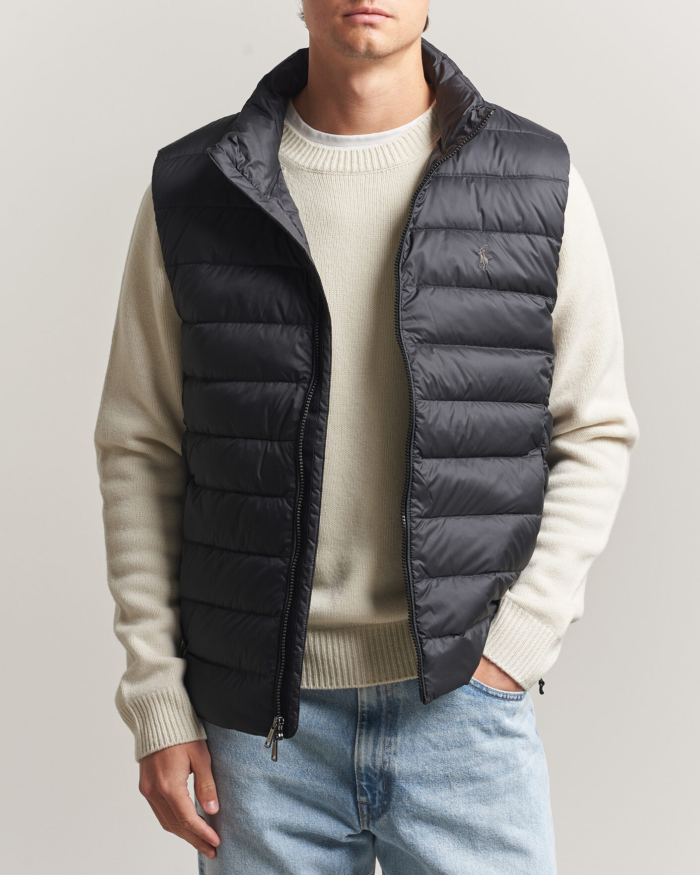 Polo Ralph Lauren Quilted Matt Vest Polo Black at CareOfCarl.com