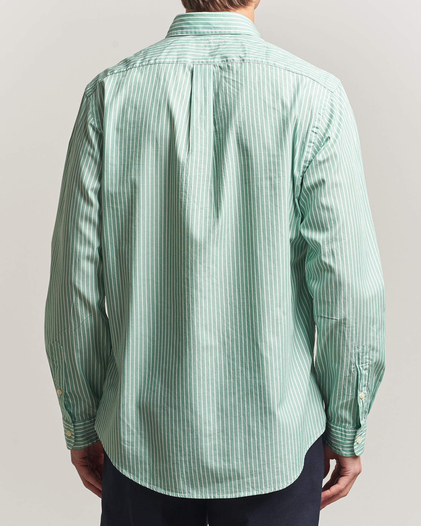 Men | Shirts | Polo Ralph Lauren | Custom Fit Stripe Poplin Shirt Faded Mint