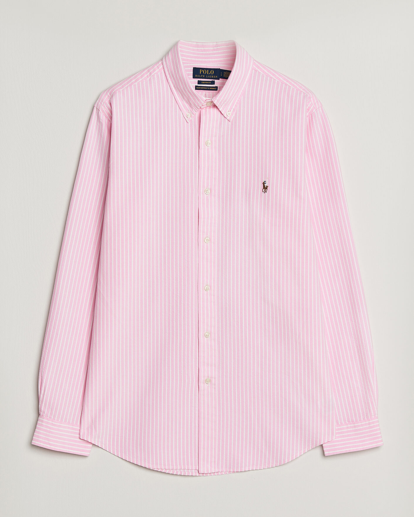 Men | Shirts | Polo Ralph Lauren | Custom Fit Seersucker/Oxford Stripe Shirt New Rose