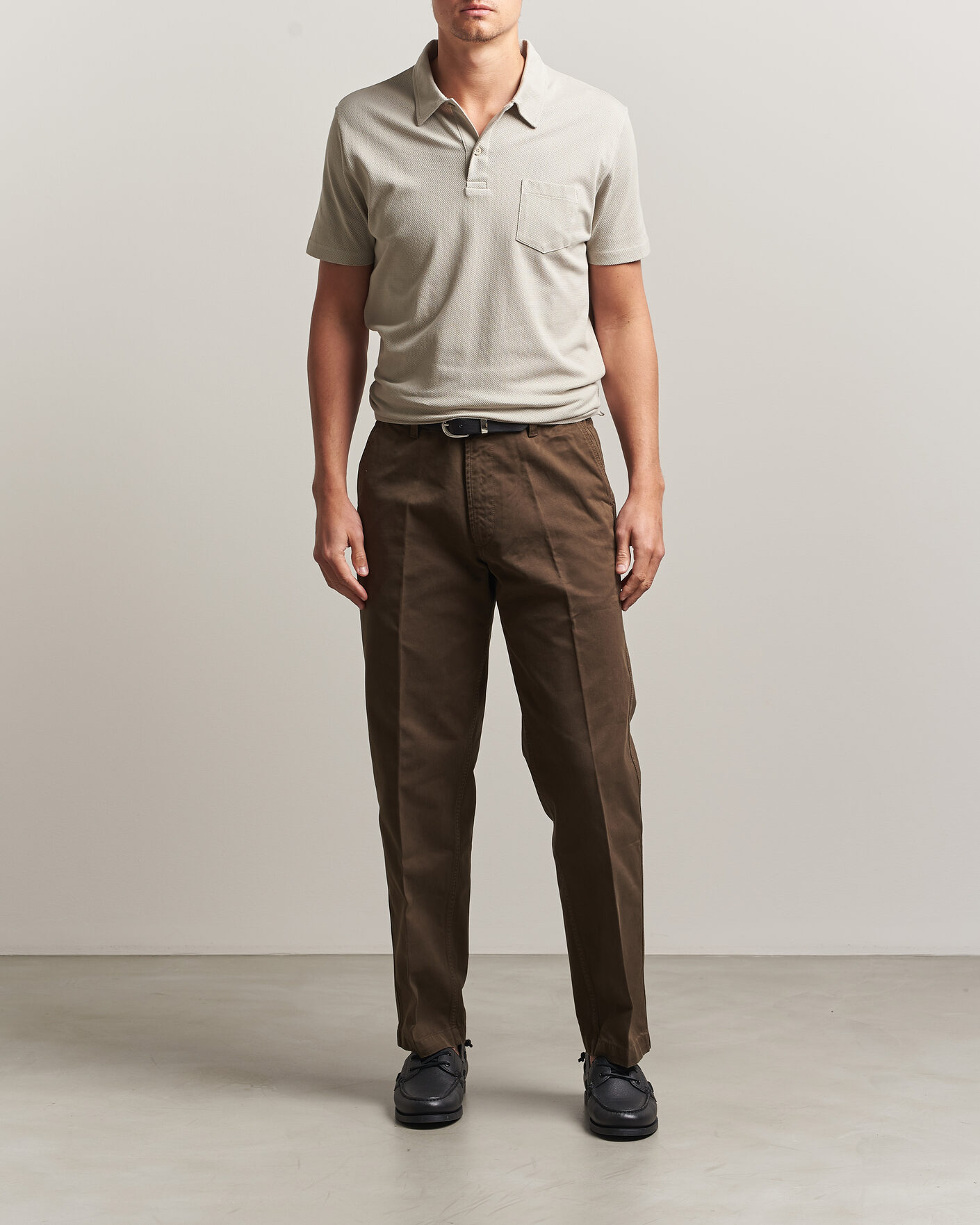 Men | Polo Shirts | Sunspel | Riviera Polo Shirt Ash