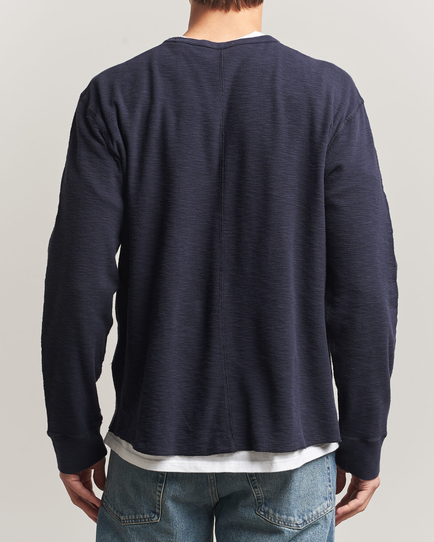 Men | T-Shirts | Sunflower | Long Sleeve Waffle Tee Navy