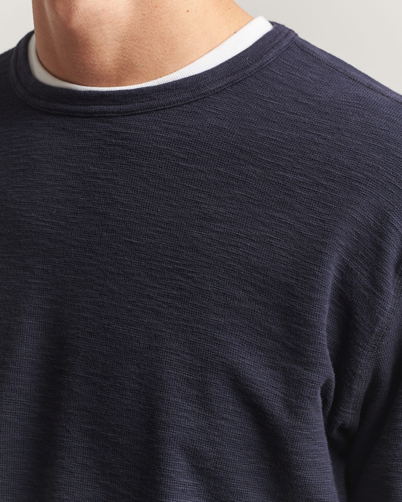 Men | T-Shirts | Sunflower | Long Sleeve Waffle Tee Navy