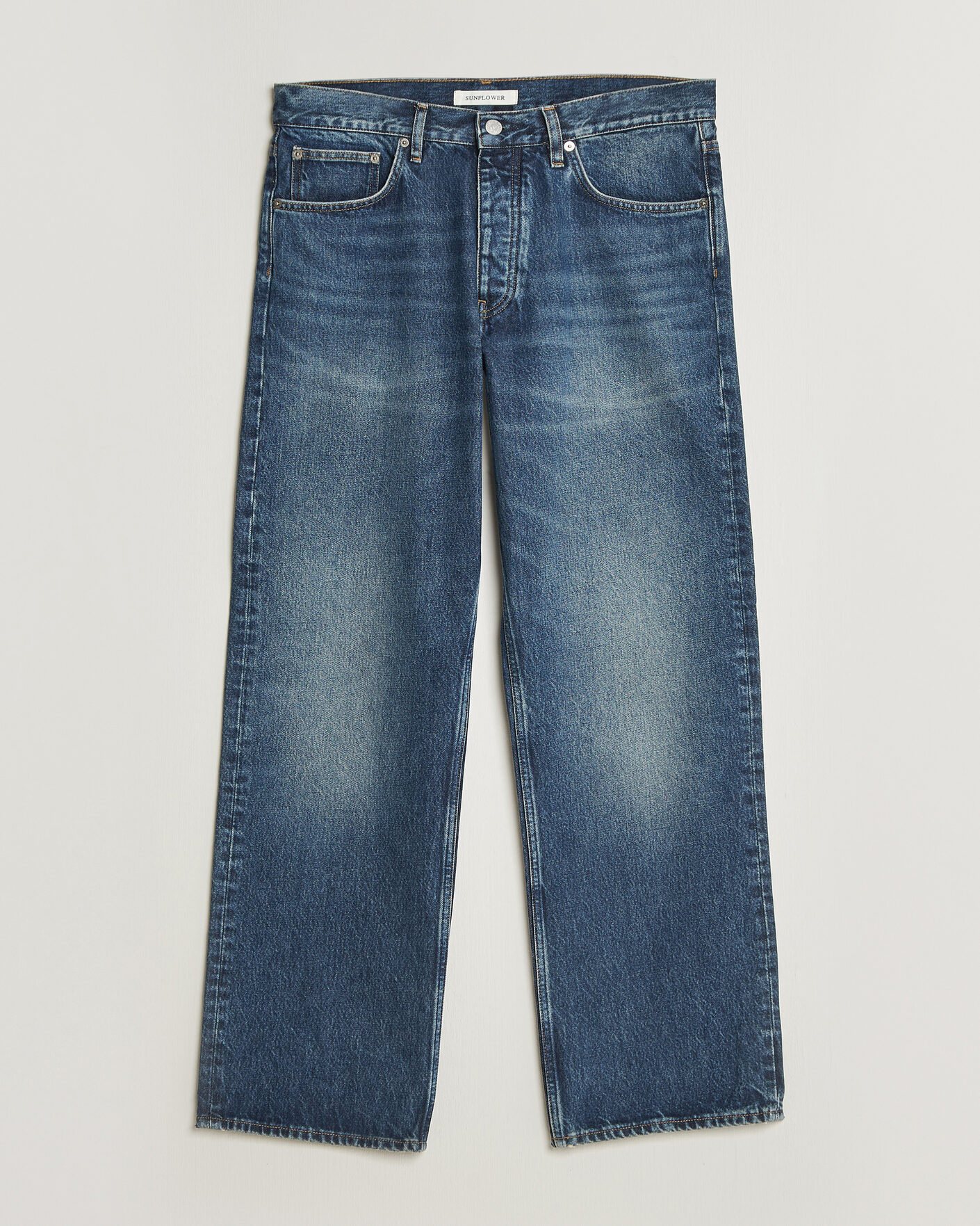Men | Jeans | Sunflower | Loose Jeans Dark Blue Worn