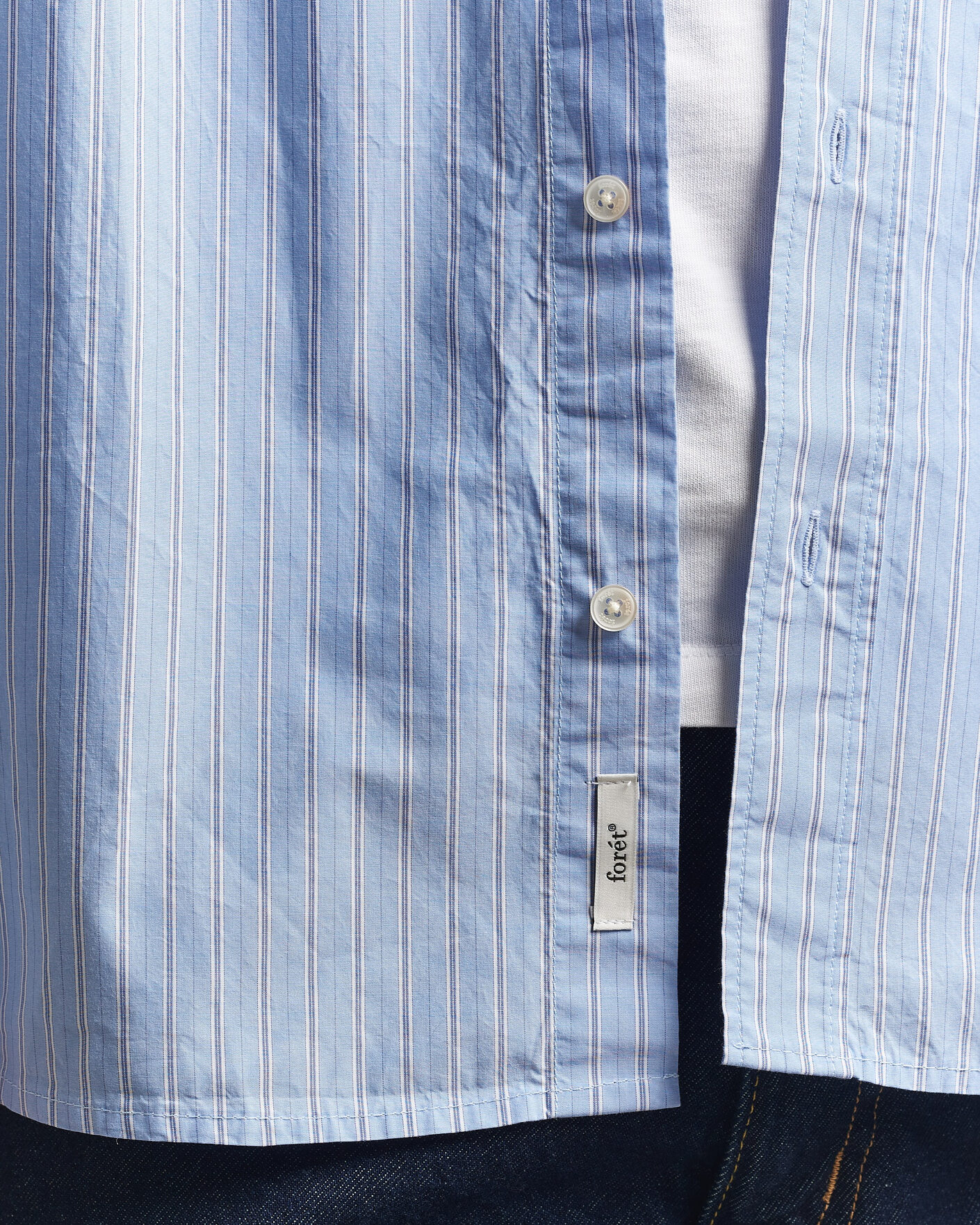 Men | Shirts | Forét | Maple Regular Fit Poplin Shirt Light Blue