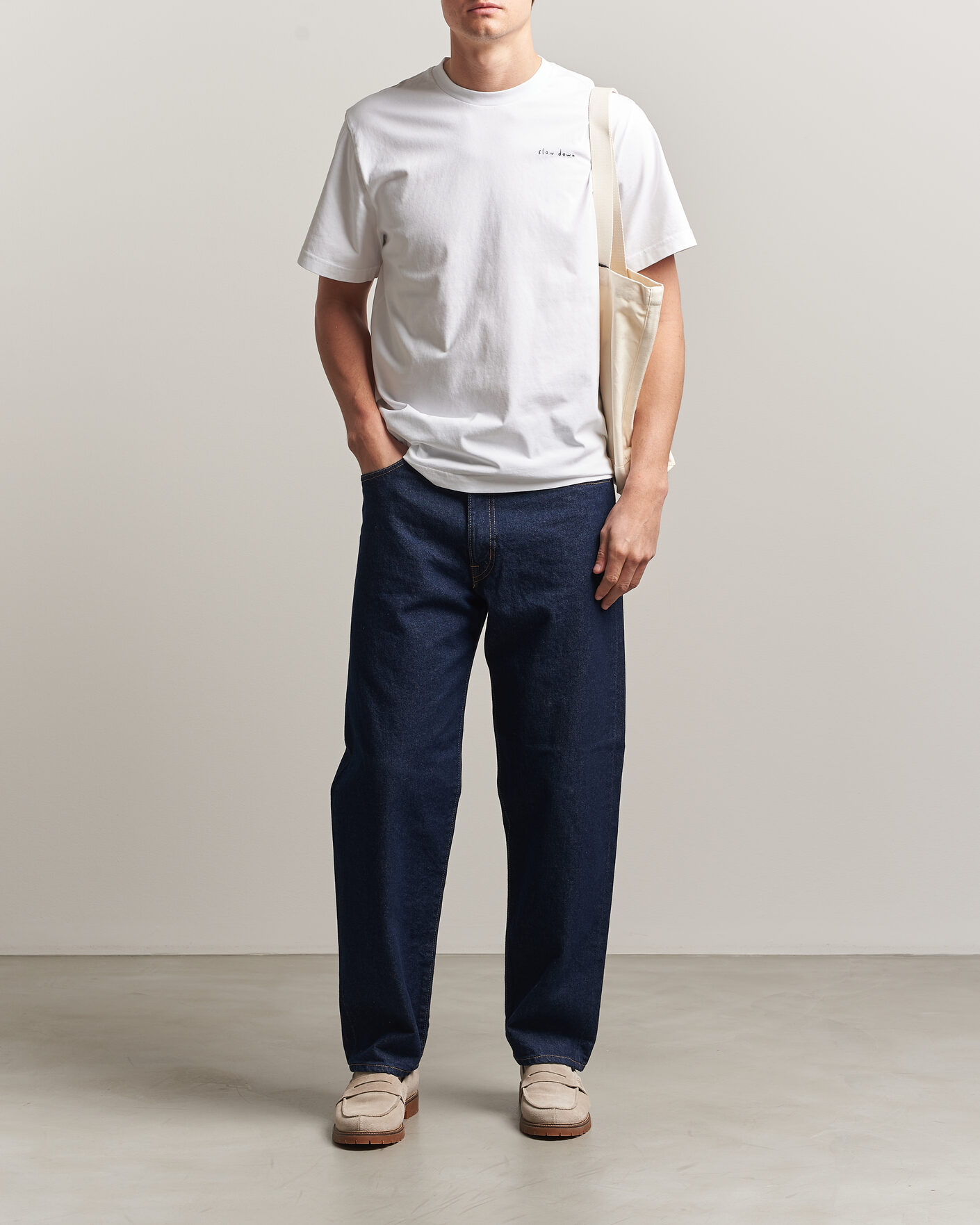 Men | T-Shirts | Forét | Slow Down T-Shirt White