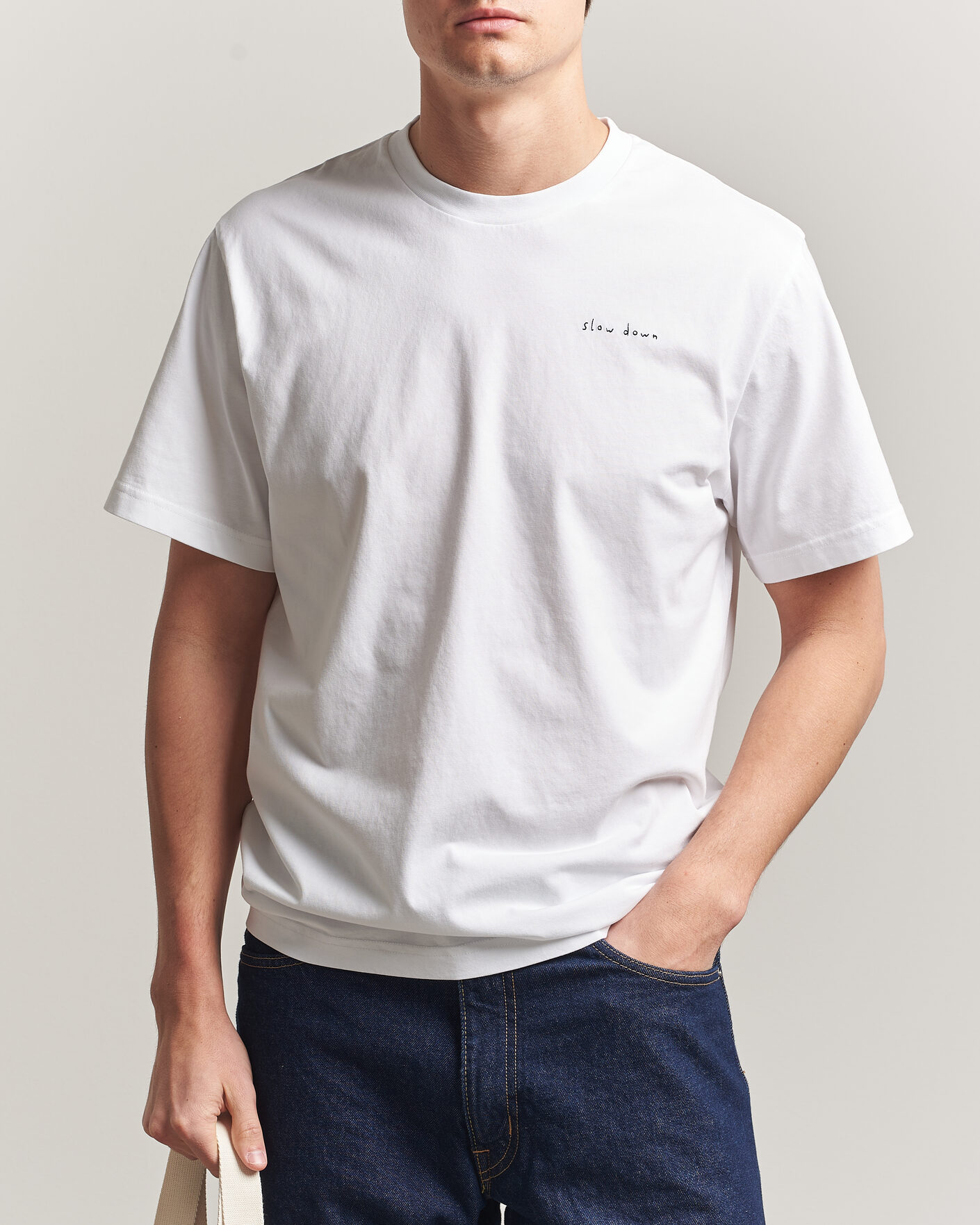 Men | T-Shirts | Forét | Slow Down T-Shirt White