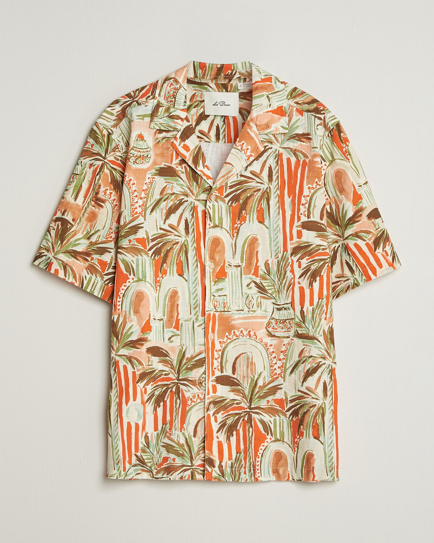 Men | Webshop news | LES DEUX | Palm AOP Short Sleeve Shirt Multi