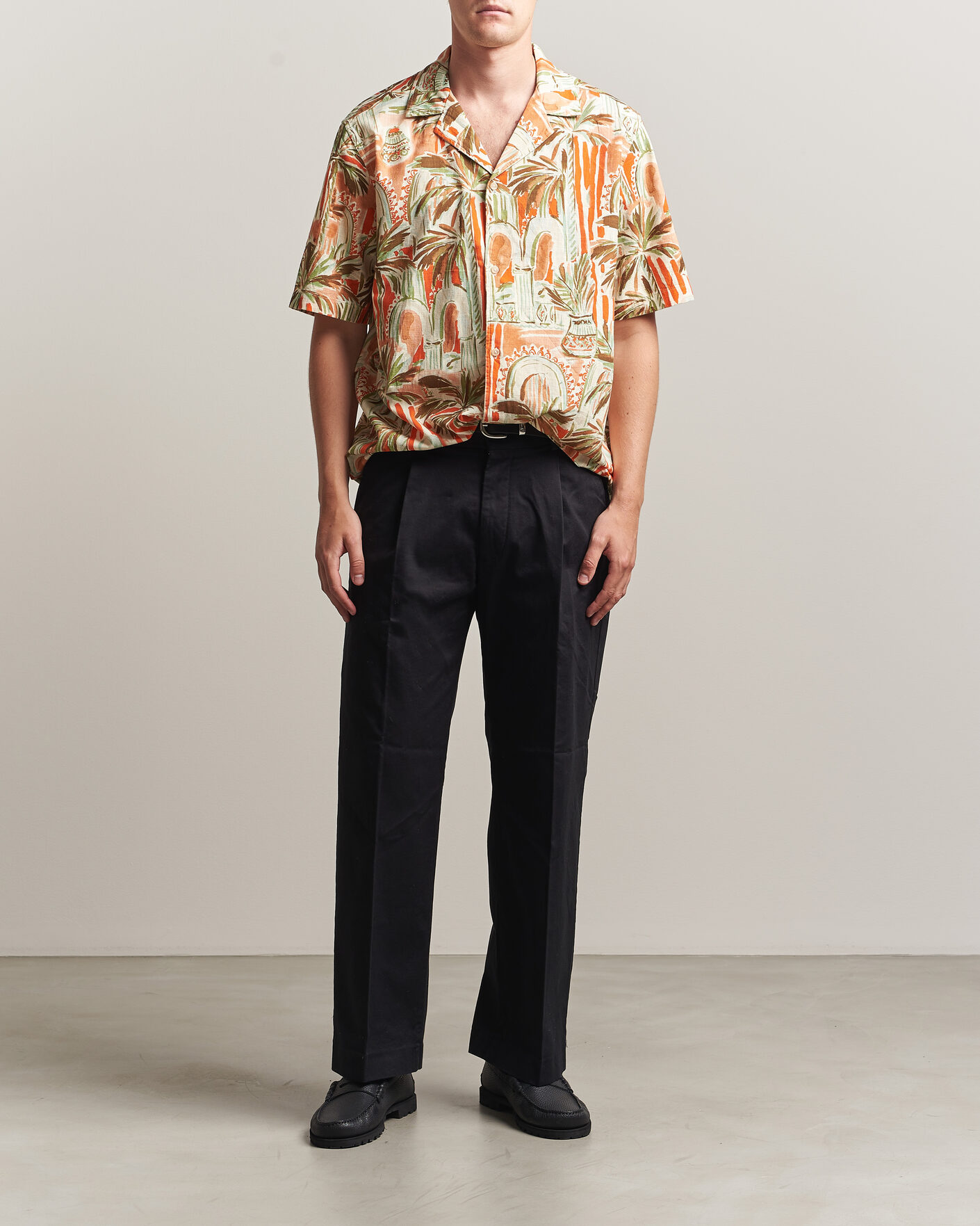 Men | Shirts | LES DEUX | Palm AOP Short Sleeve Shirt Multi