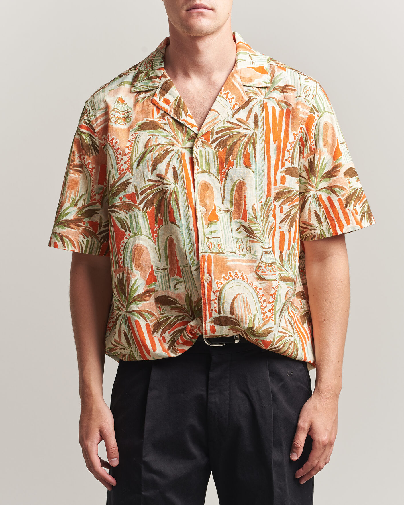 Men | Shirts | LES DEUX | Palm AOP Short Sleeve Shirt Multi