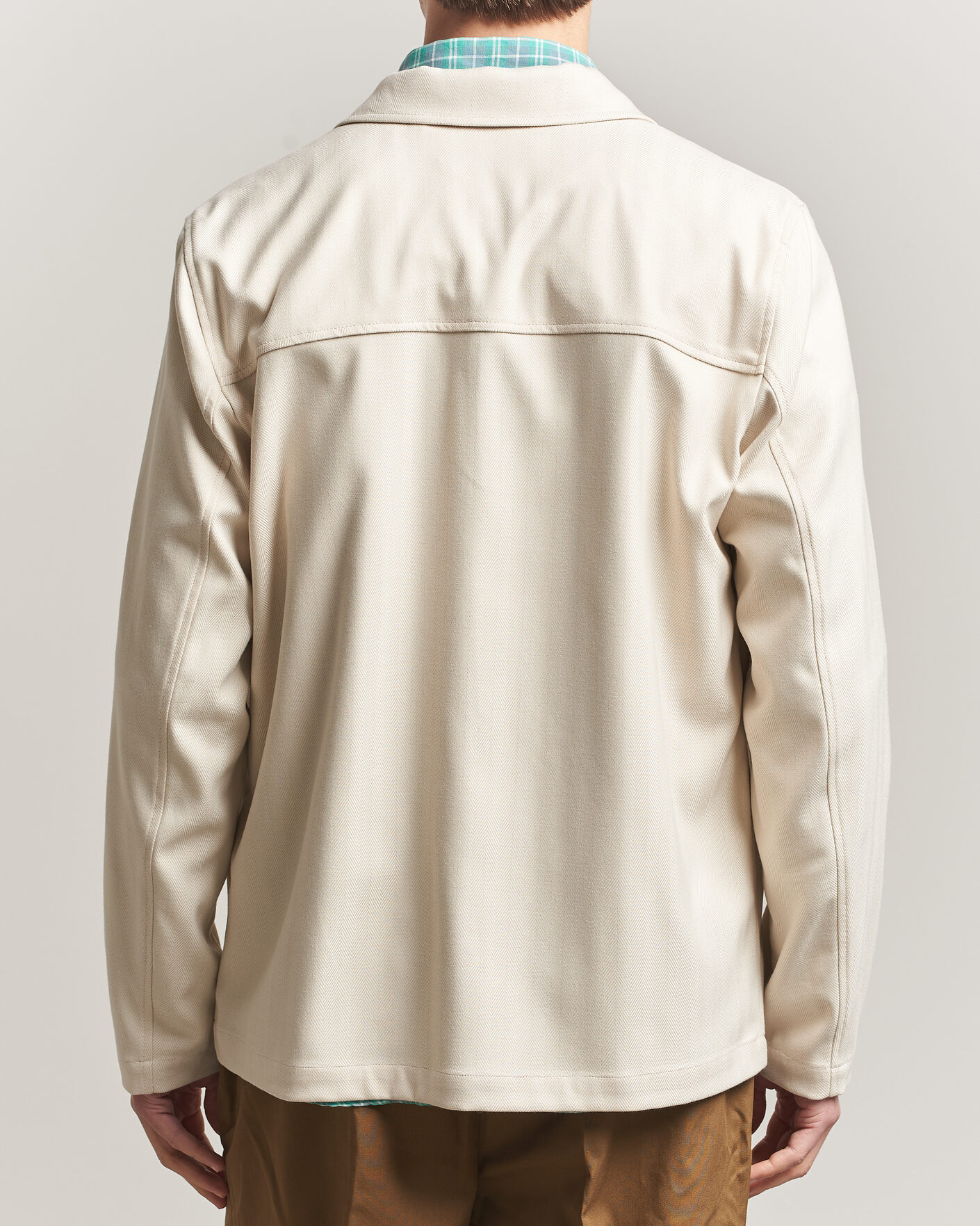 Men | Shirts | LES DEUX | Herringbone Overshirt Ivory