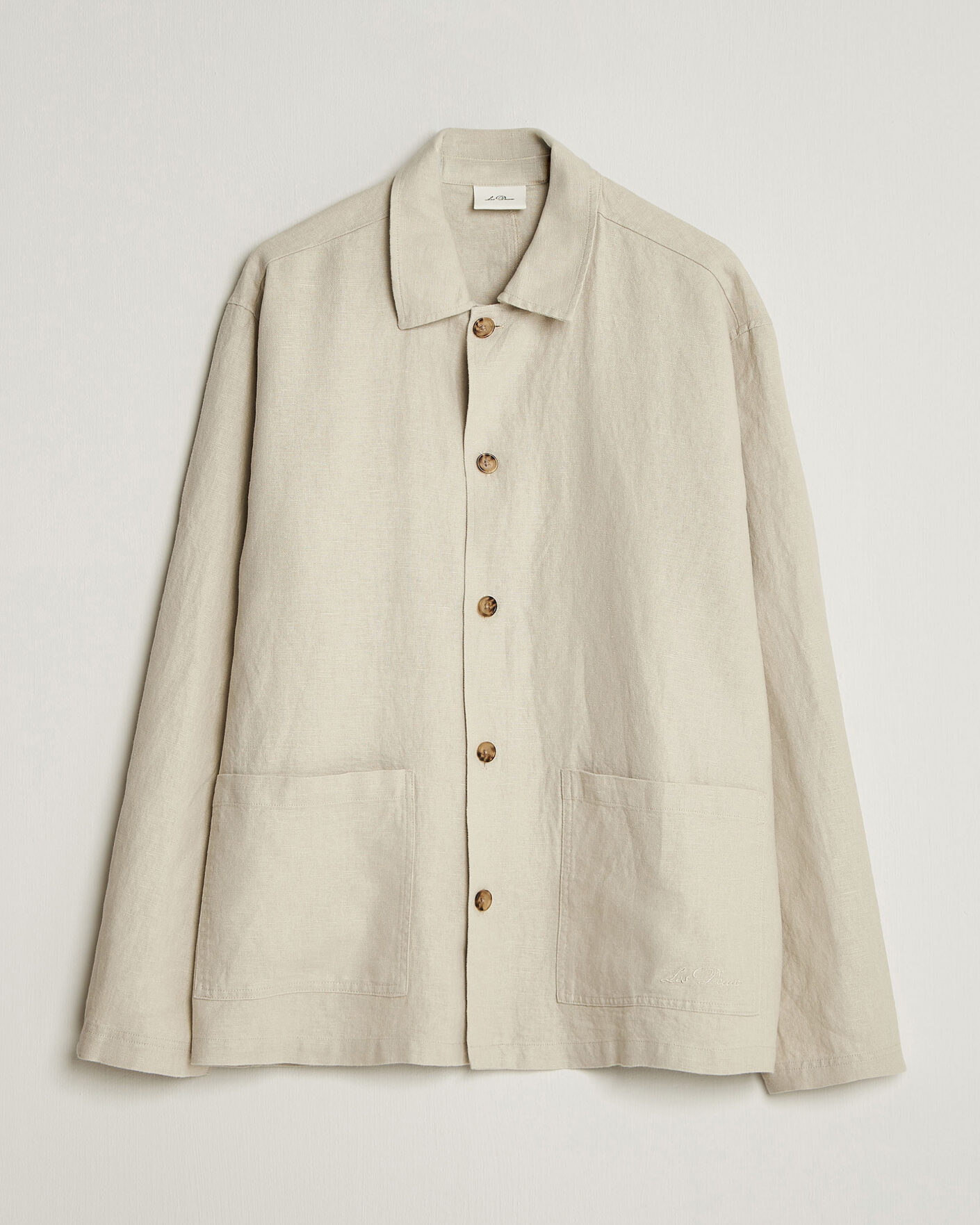 Men | Shirts | LES DEUX | Linen Overshirt Light Sand