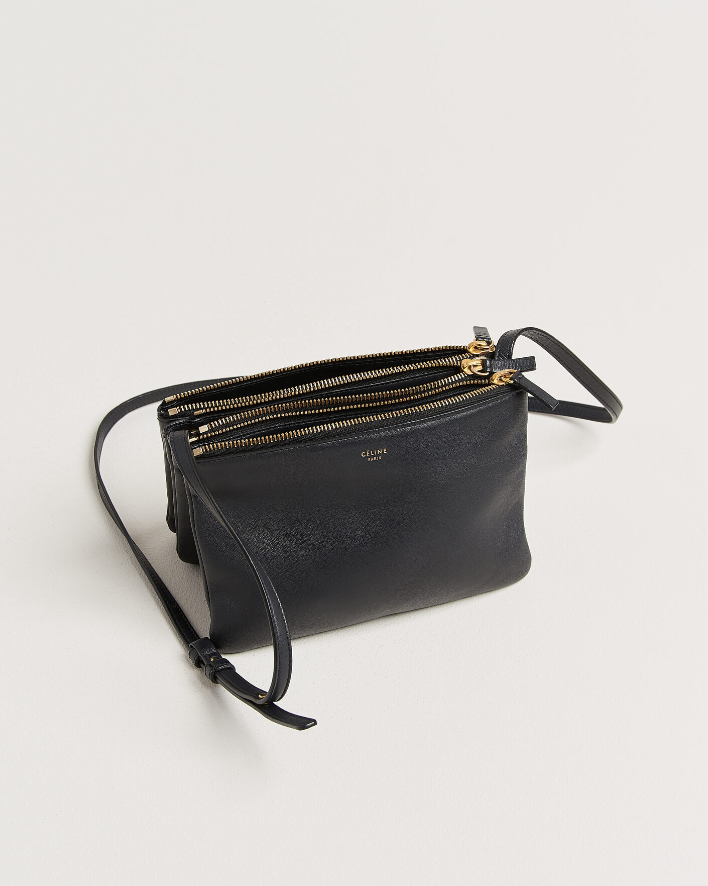 Men | Pre-Owned & Vintage Bags | Celine Pre-Owned | Trio Bag Small Leather Black