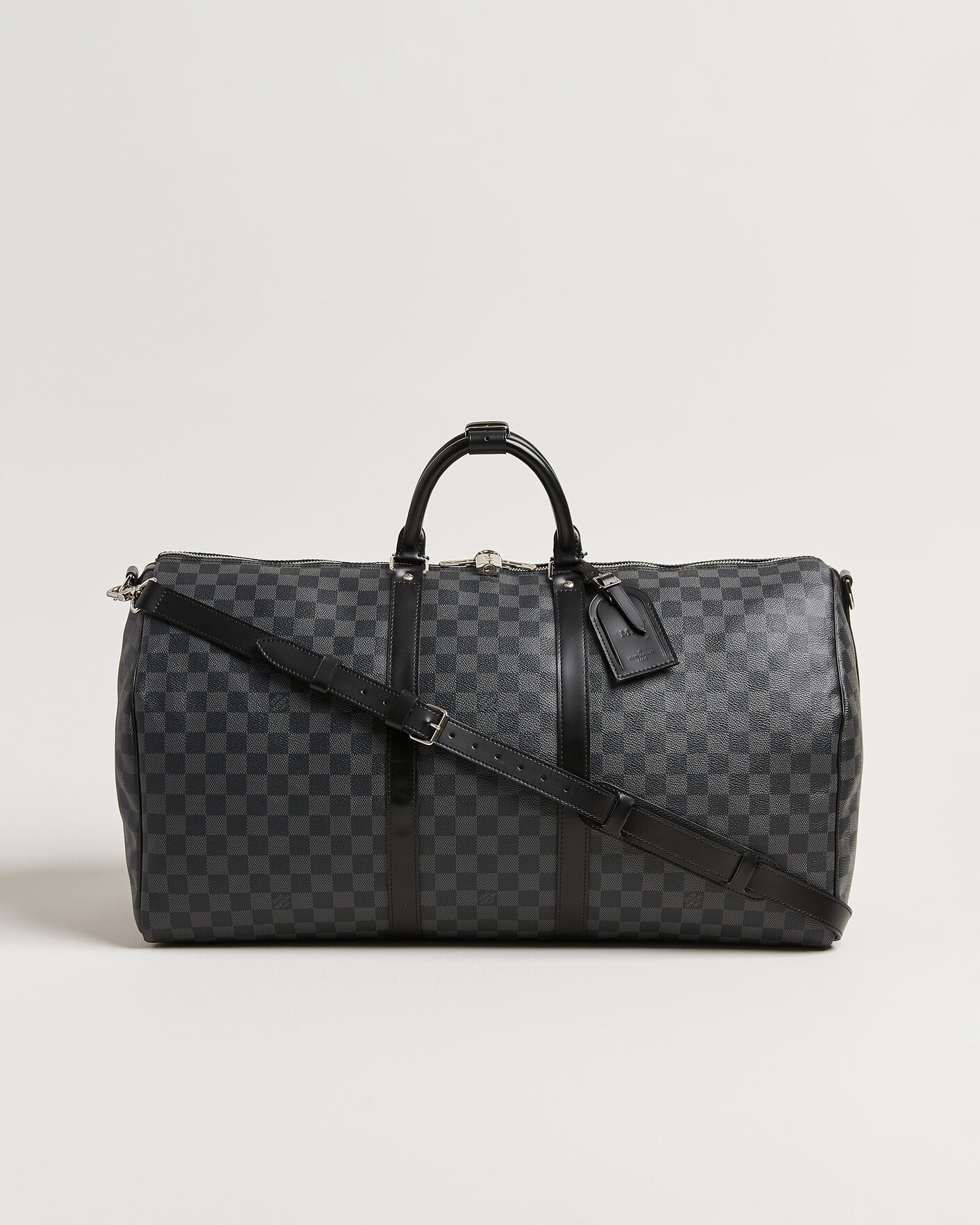 Men | Pre-Owned & Vintage Bags | Louis Vuitton Pre-Owned | Keepall Bandouliére 55 Damier Graphite