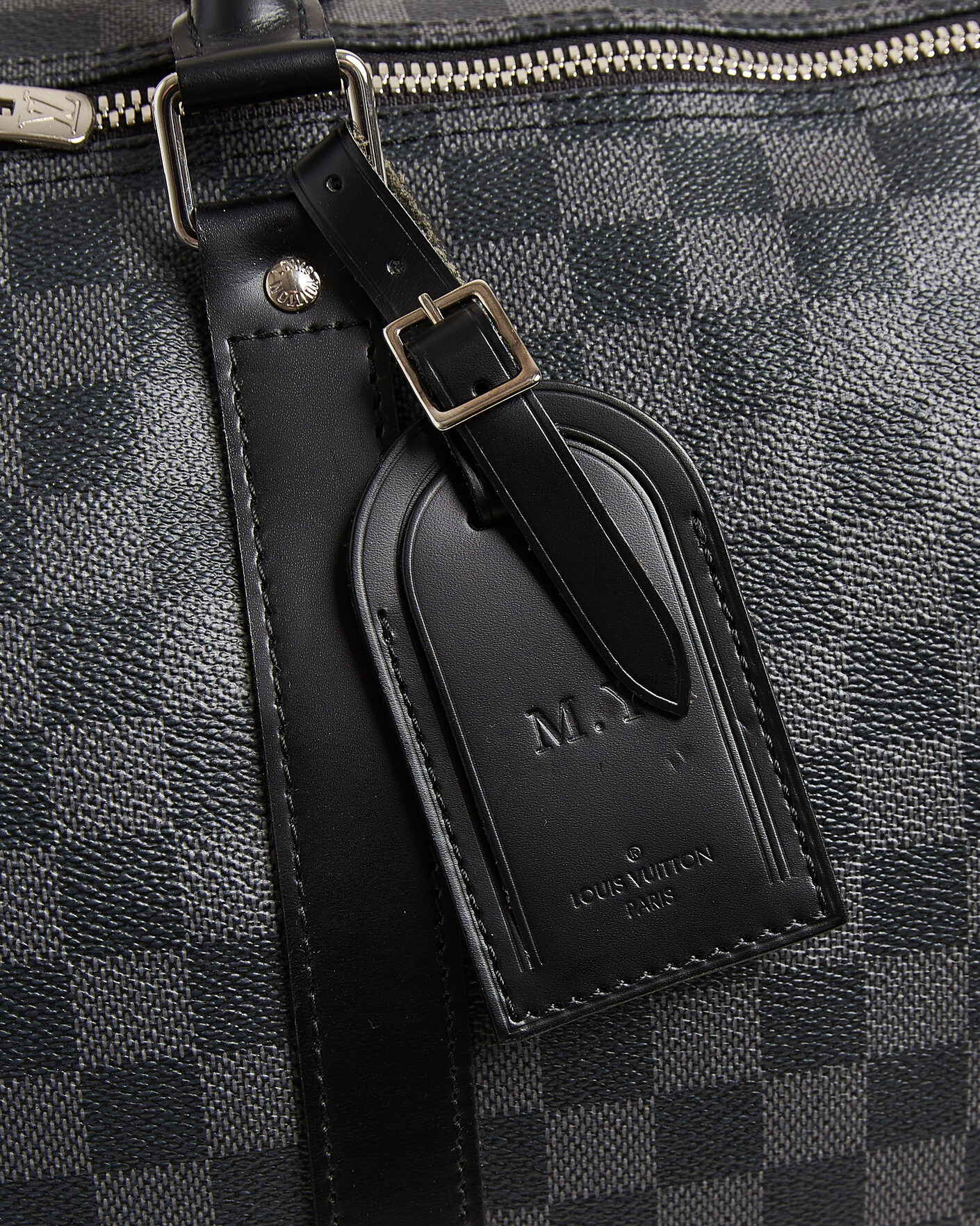 Men | Pre-Owned & Vintage Bags | Louis Vuitton Pre-Owned | Keepall Bandouliére 55 Damier Graphite