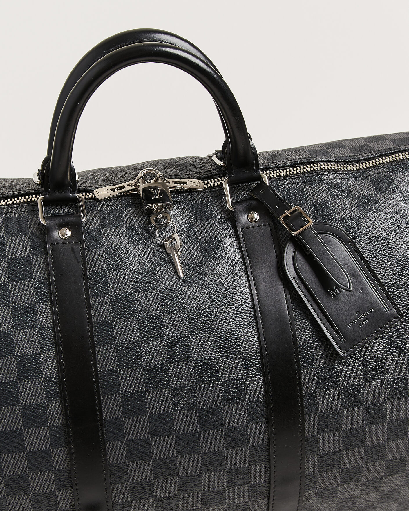 Men | Pre-Owned & Vintage Bags | Louis Vuitton Pre-Owned | Keepall Bandouliére 55 Damier Graphite