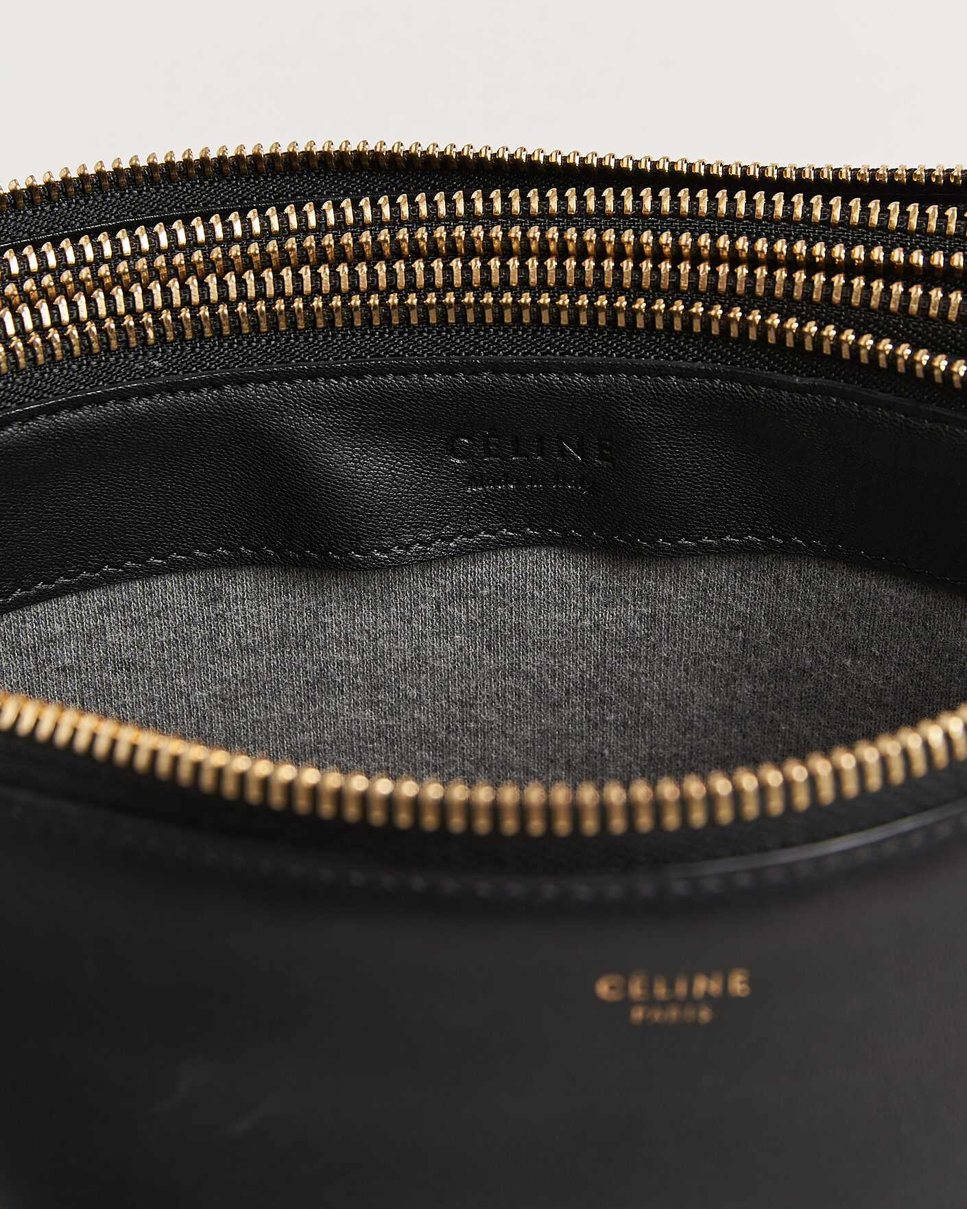 Men | Pre-Owned & Vintage Bags | Celine Pre-Owned | Trio Bag Medium Leather Black