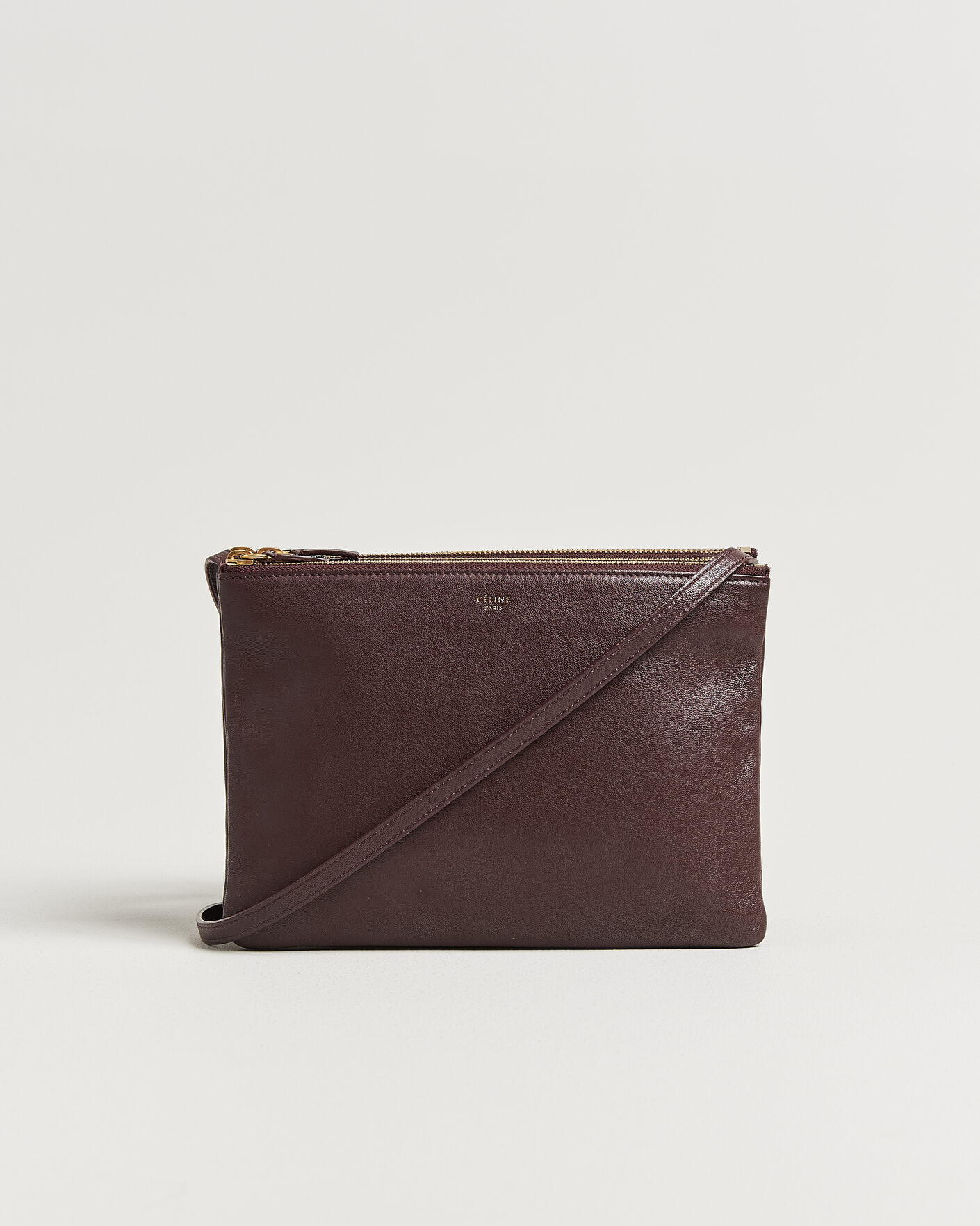 Men | Pre-Owned & Vintage Bags | Celine Pre-Owned | Trio Bag Medium Leather Burgundy