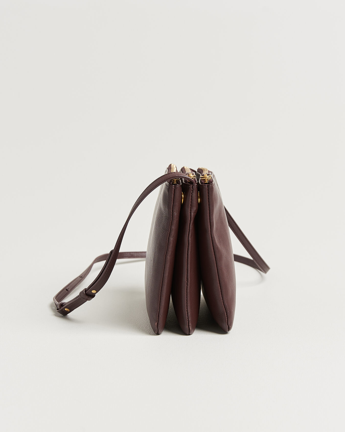 Men | Pre-Owned & Vintage Bags | Celine Pre-Owned | Trio Bag Medium Leather Burgundy