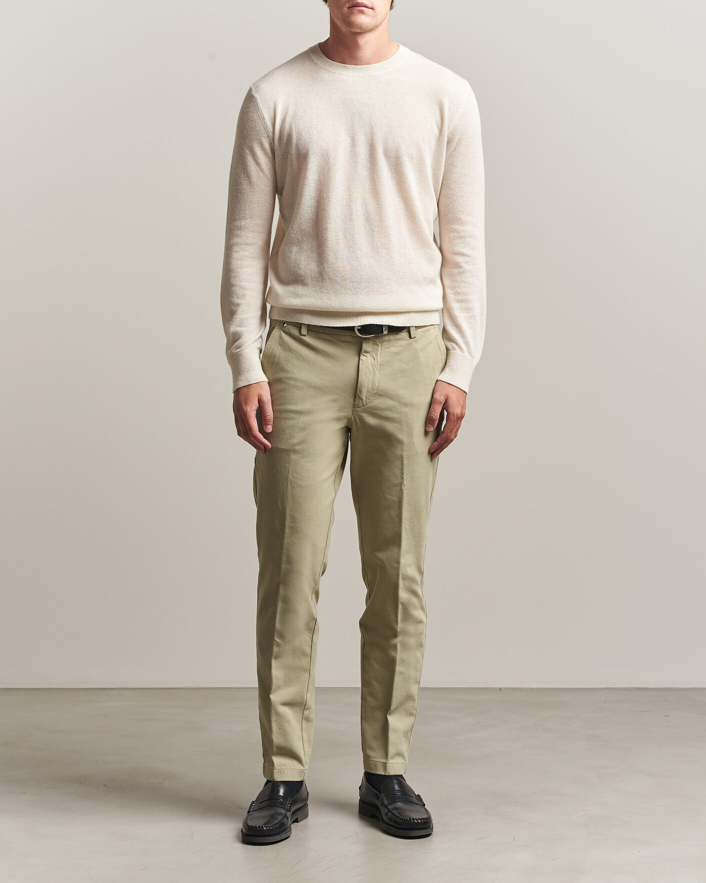 Men | Trousers | BOSS BLACK | Kaiton Structured Chinos Sage