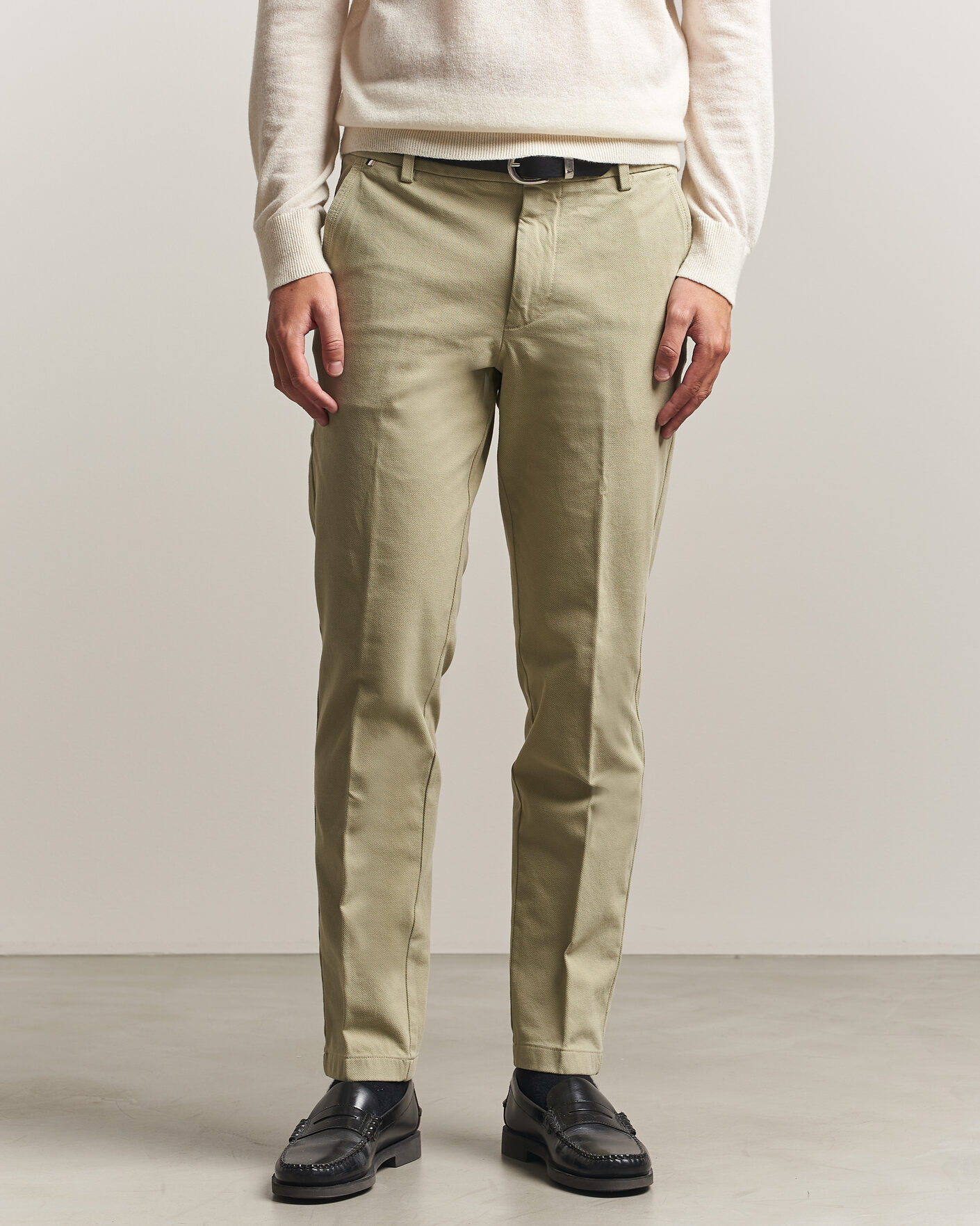 Men | Trousers | BOSS BLACK | Kaiton Structured Chinos Sage