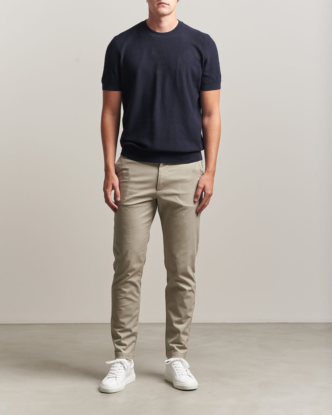 BOSS BLACK Kaiton Structured Chinos Open Beige at CareOfCarl.com