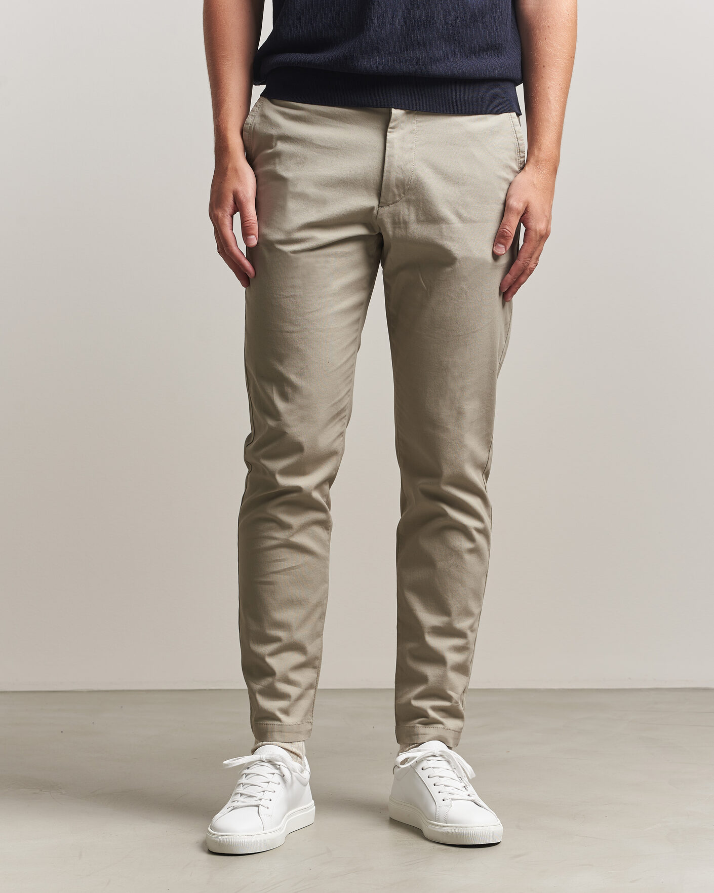 BOSS BLACK Kaiton Structured Chinos Open Beige at CareOfCarl.com