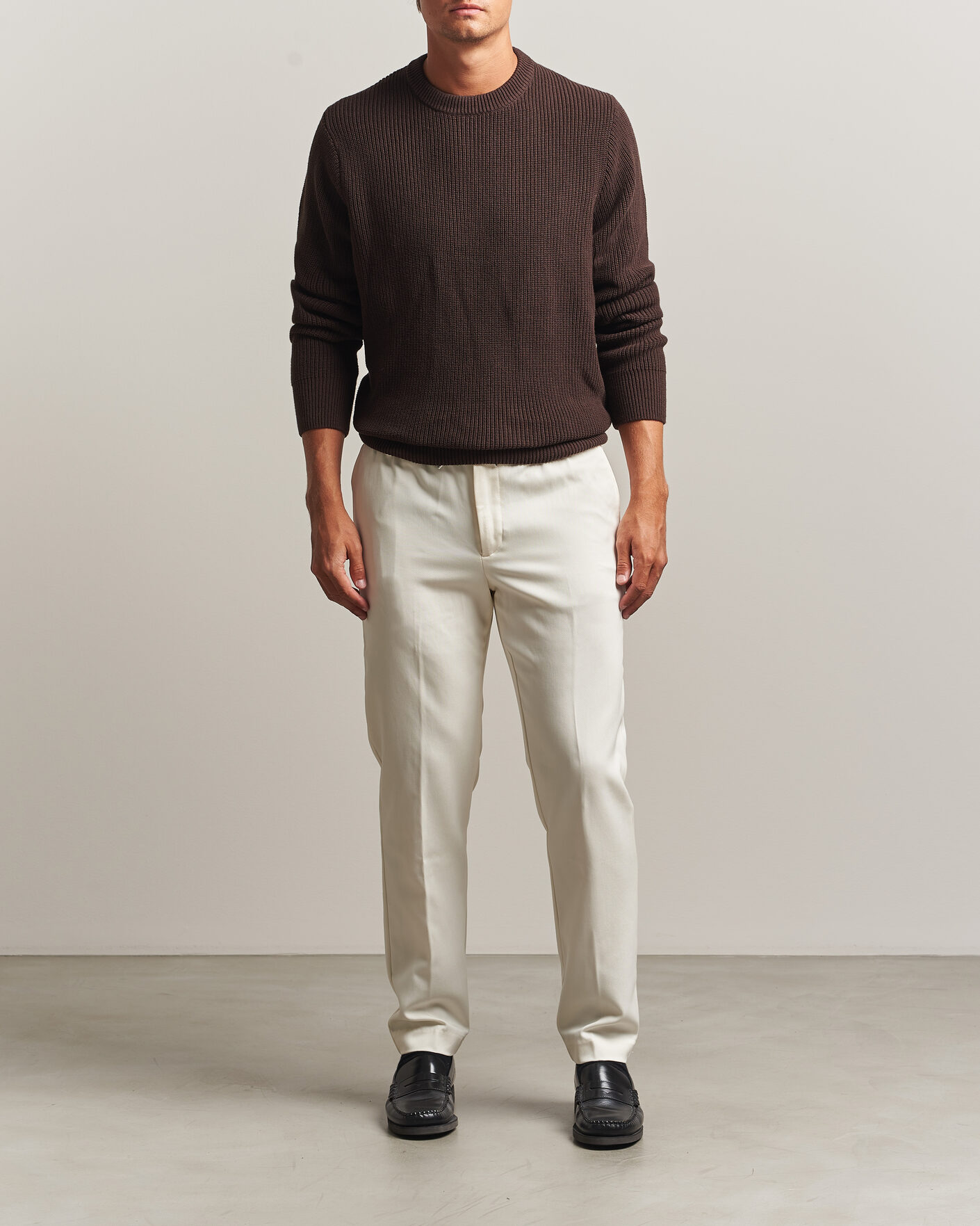Men | Trousers | BOSS BLACK | Kane Drawstring Trousers Open White