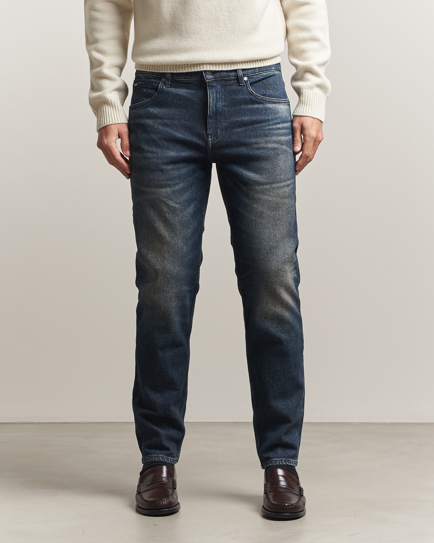 Men | Trousers | BOSS BLACK | Re.Maine Jeans Navy