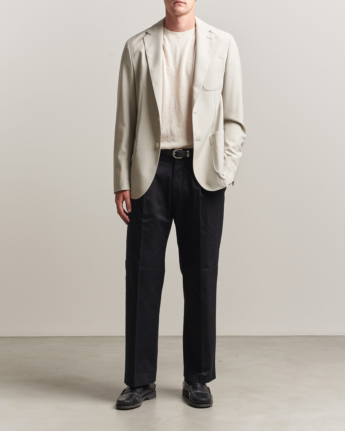 Men | Blazers | BOSS BLACK | Hanry Wool Patch Pocket Blazer Light Beige