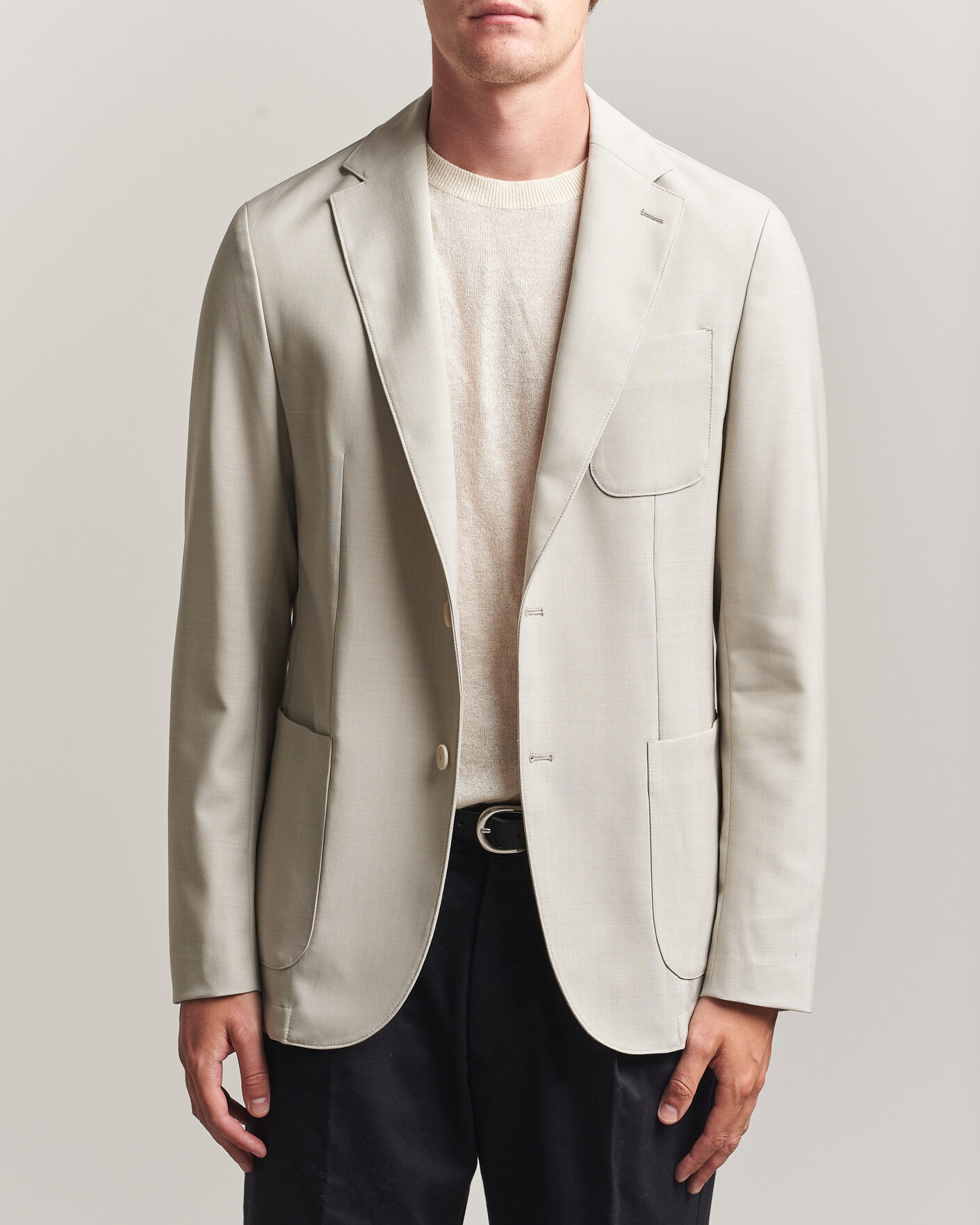 Men | Blazers | BOSS BLACK | Hanry Wool Patch Pocket Blazer Light Beige