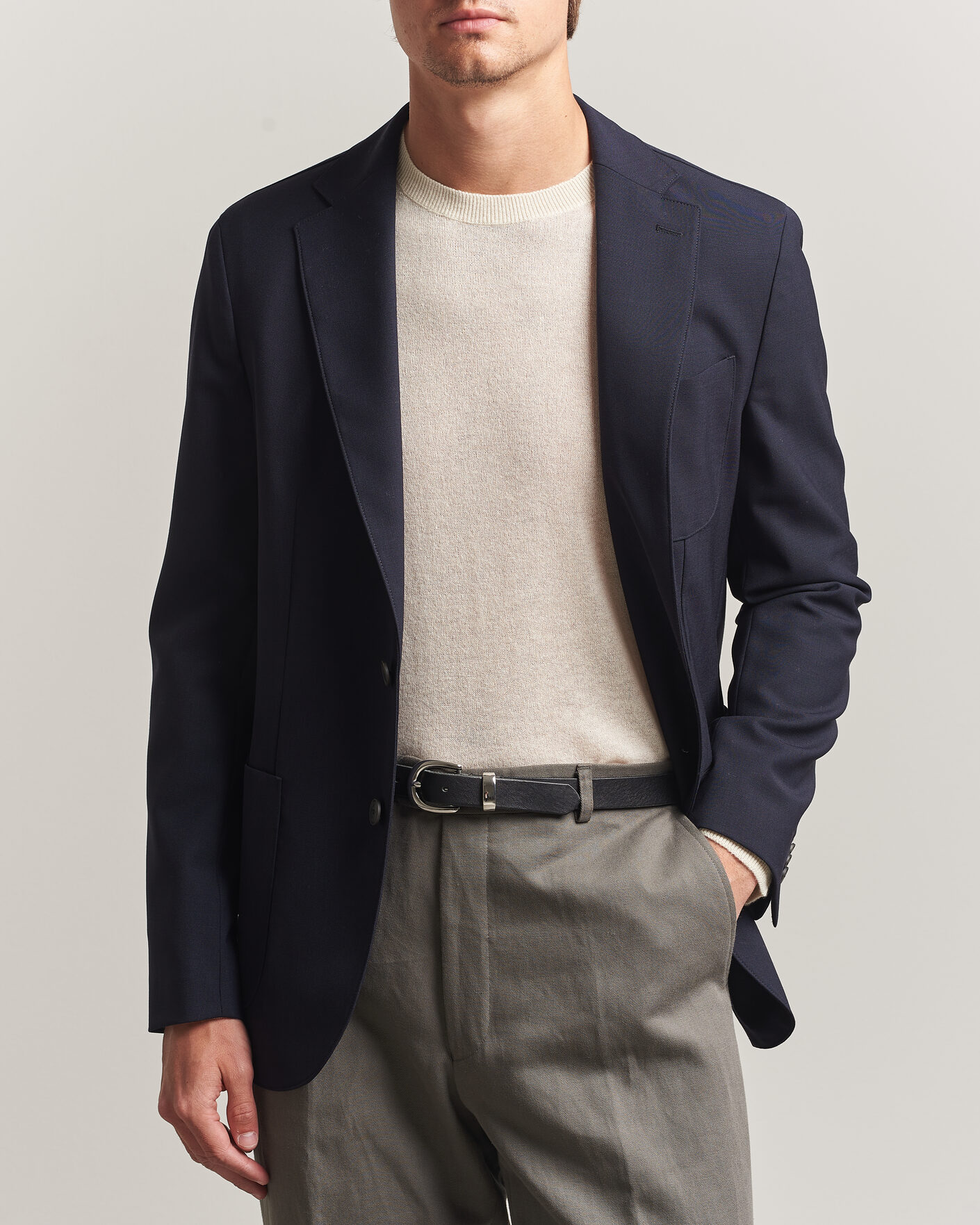Men | Blazers | BOSS BLACK | Hanry Wool Patch Pocket Blazer Dark Blue
