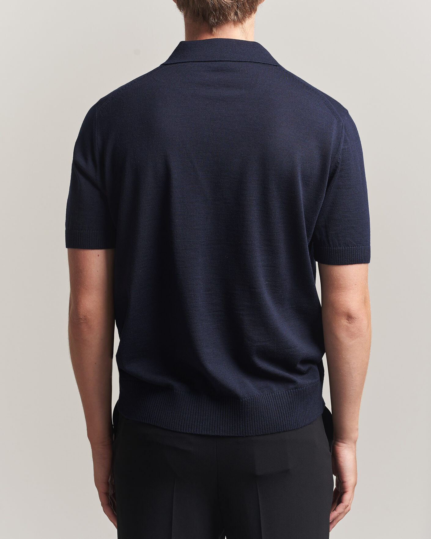 Men | Polo Shirts | BOSS BLACK | Lantoni Knitted Polo Dark Blue