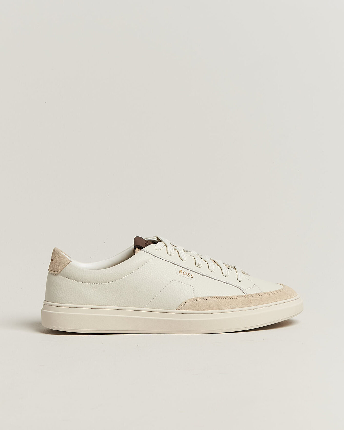 Men | Sneakers | BOSS BLACK | Kieran Leather/Suede Sneaker Open White