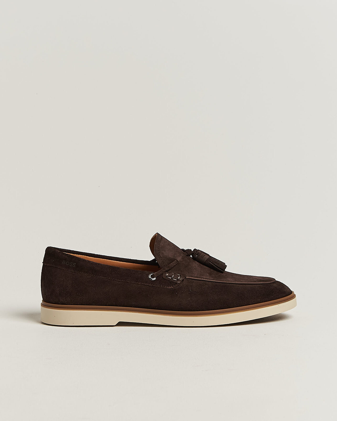 Men | Loafers | BOSS BLACK | Hedley Suede Tassle Loafer Dark Brown