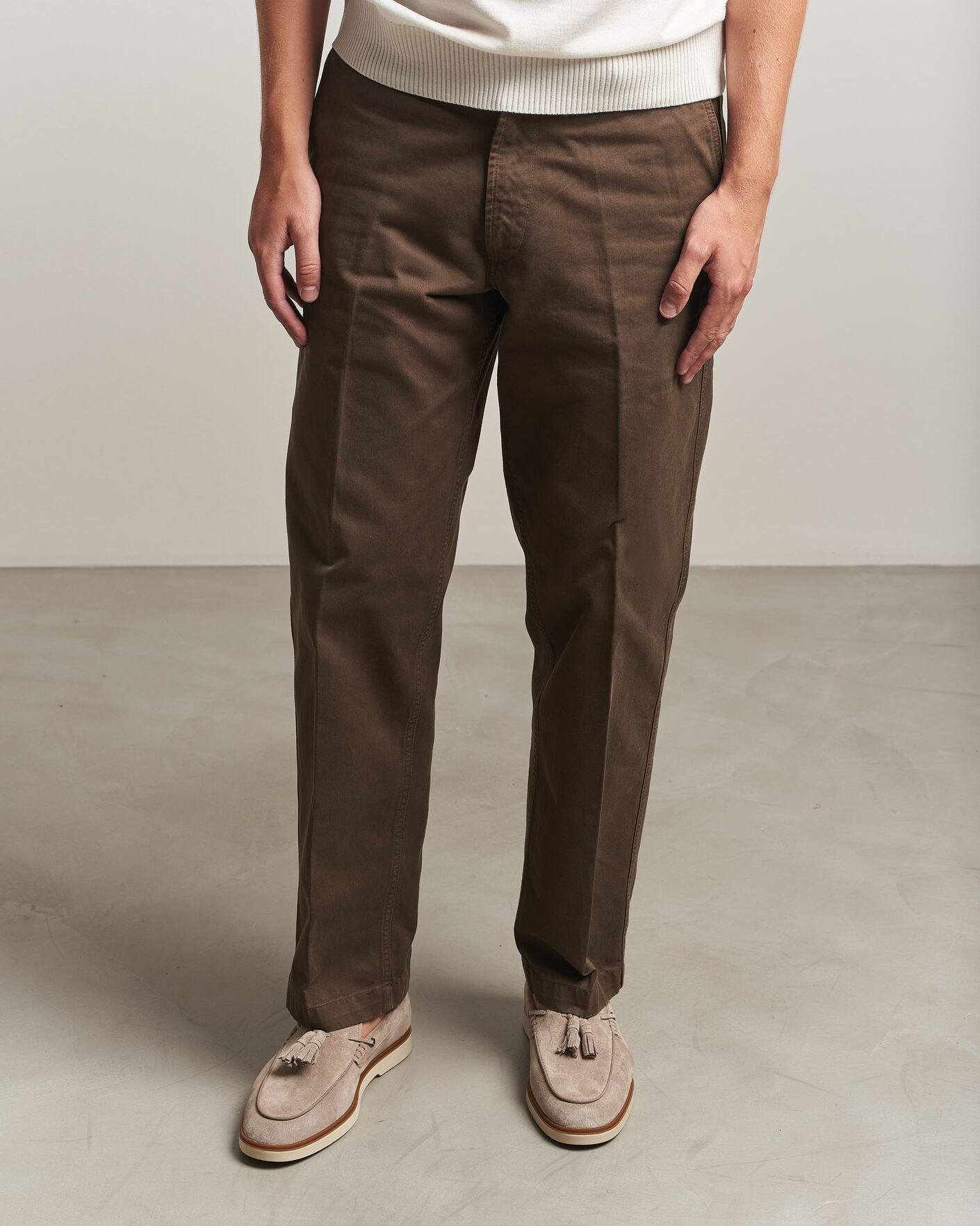 Men | Loafers | BOSS BLACK | Hedley Suede Tassle Loafer Dark Beige