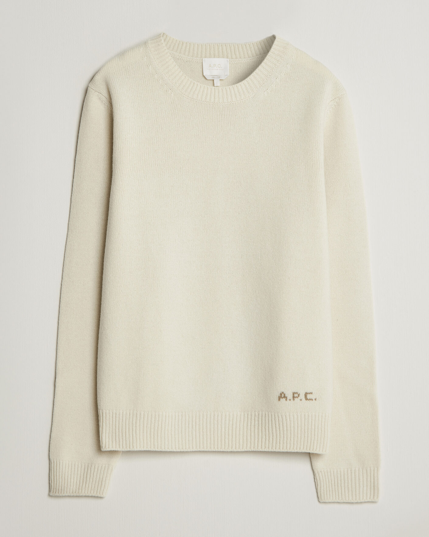 Men | Sweaters & Knitwear | A.P.C. | Edmond Wool Knitted Sweater Ecru