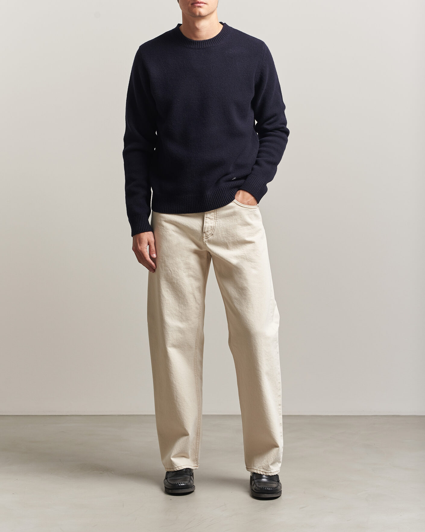 Men | Sweaters & Knitwear | A.P.C. | Edmond Wool Knitted Sweater Dark Navy